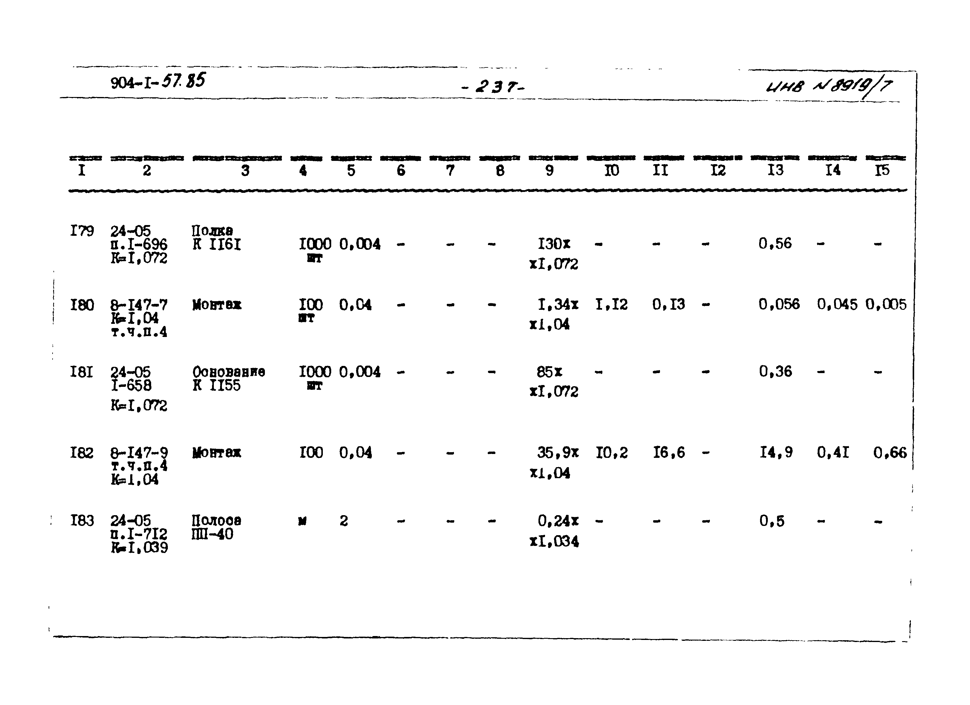 Типовой проект 904-1-57.85