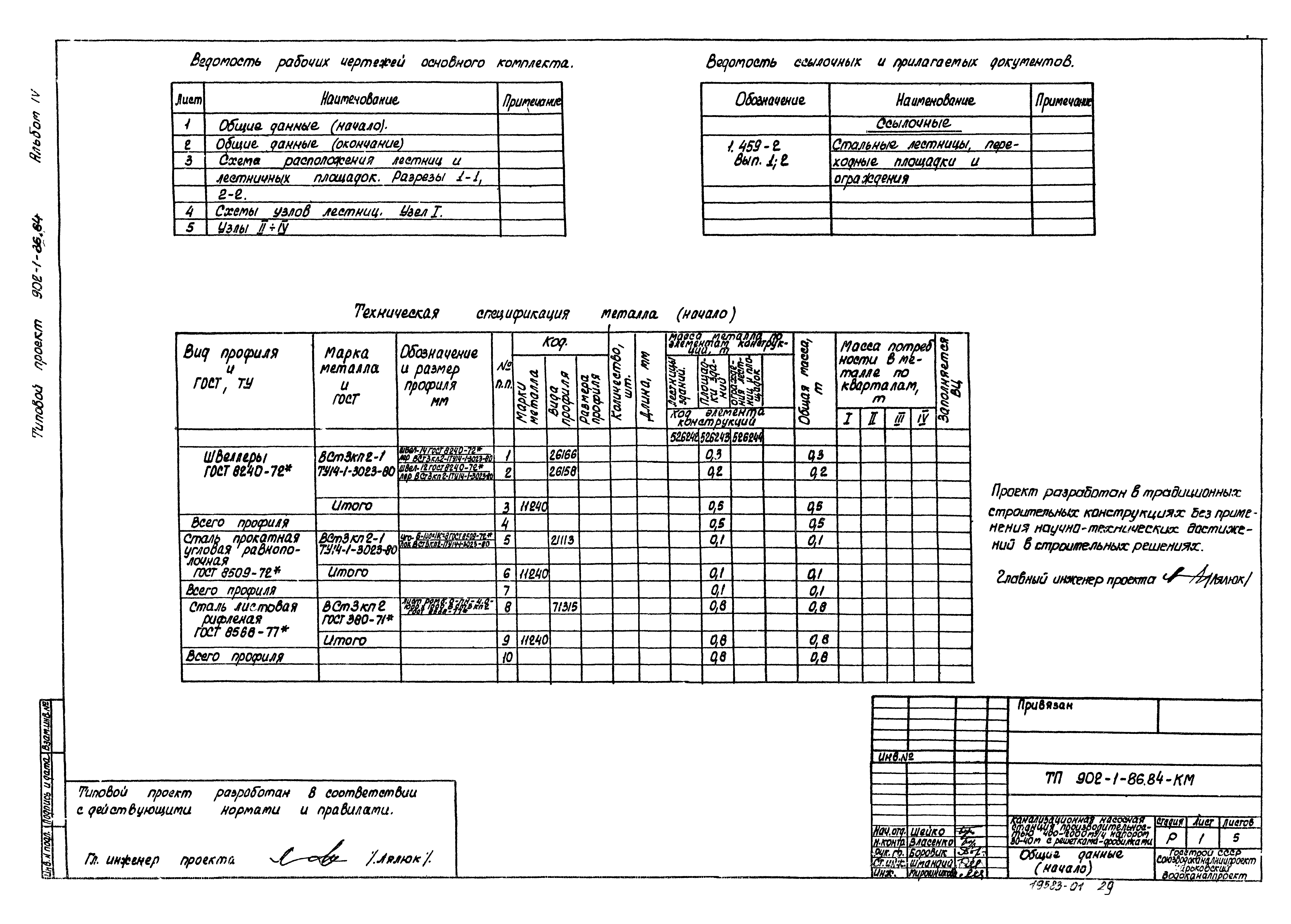 Типовой проект 902-1-86.84