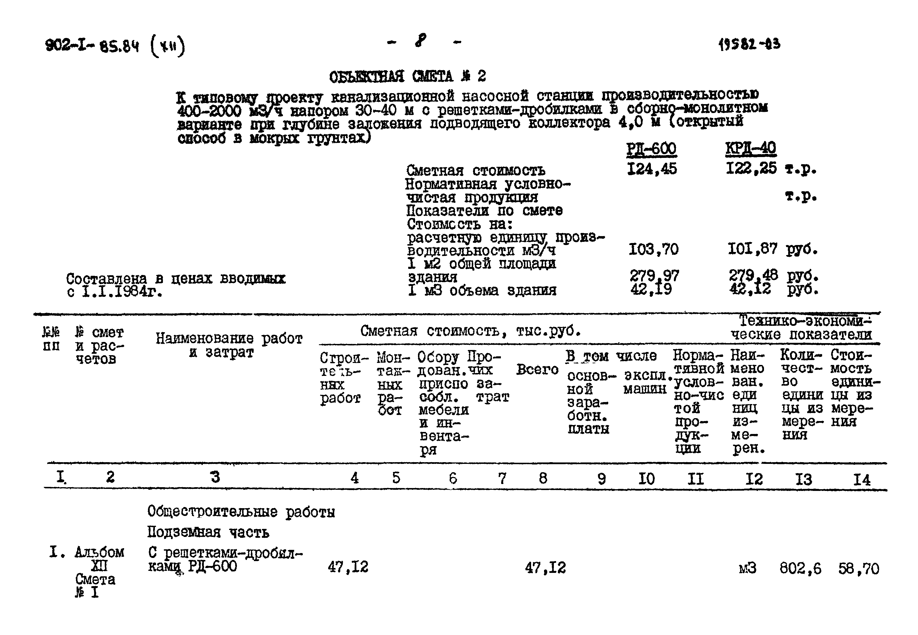 Типовой проект 902-1-85.84