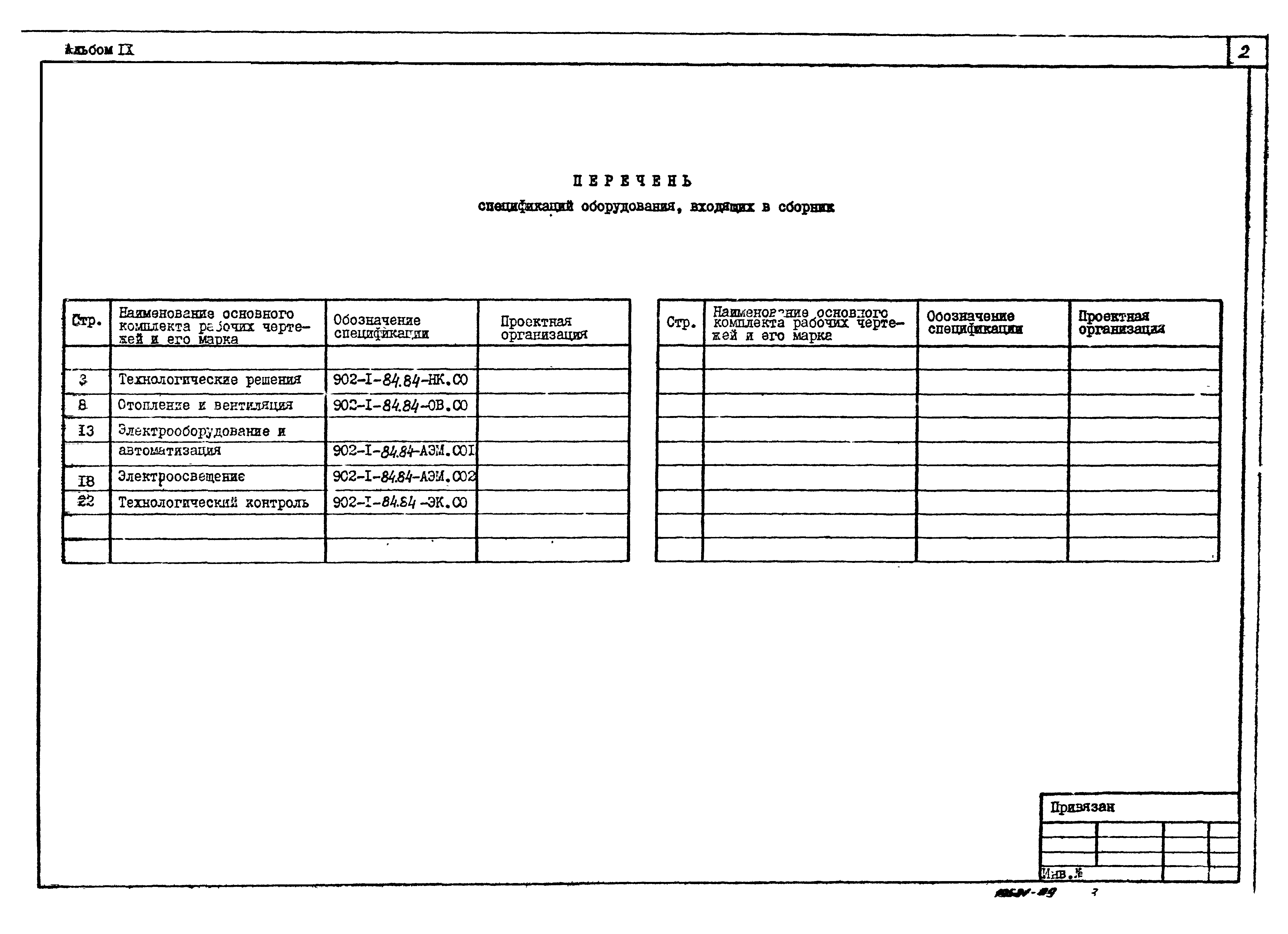 Типовой проект 902-1-85.84