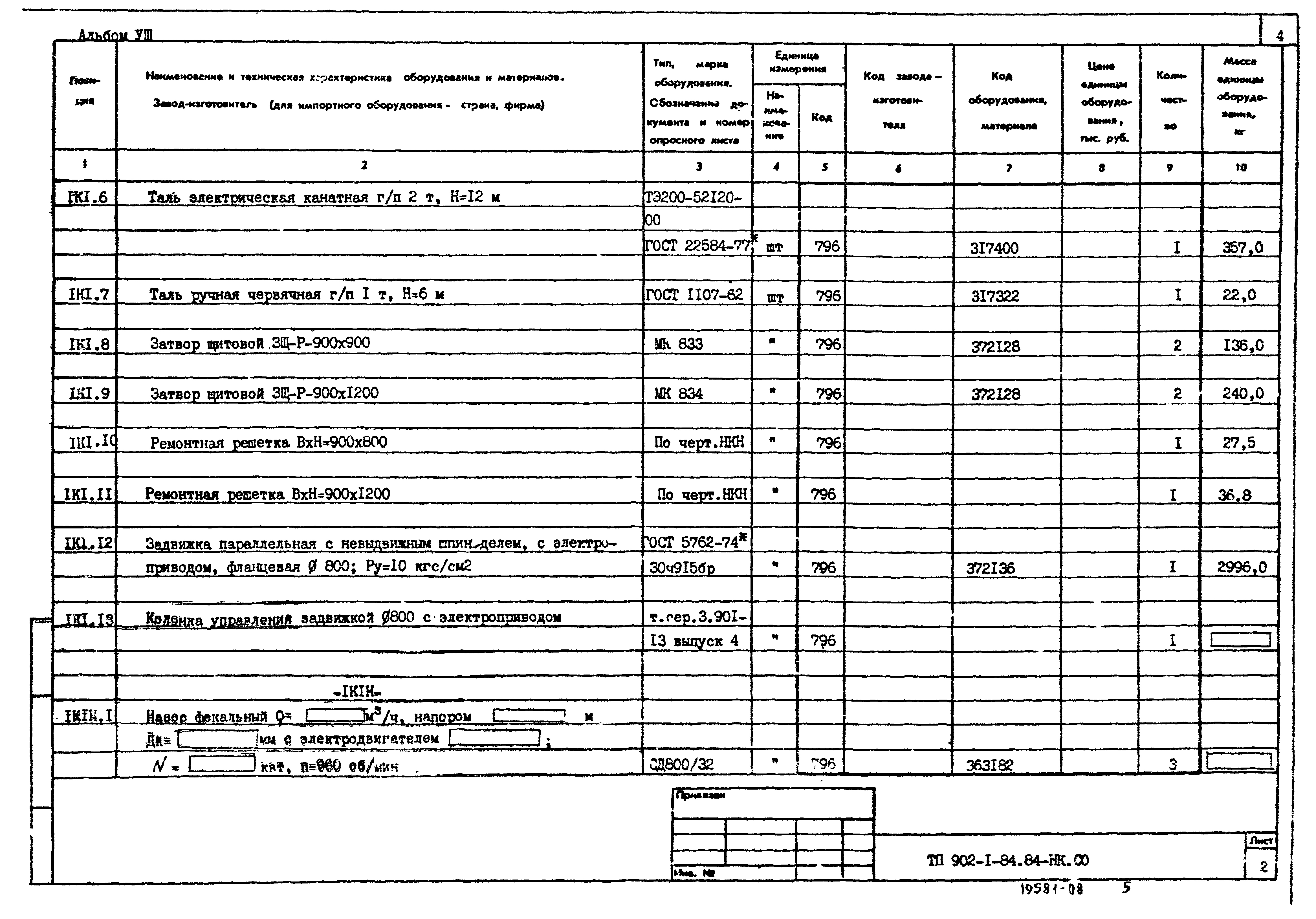 Типовой проект 902-1-85.84