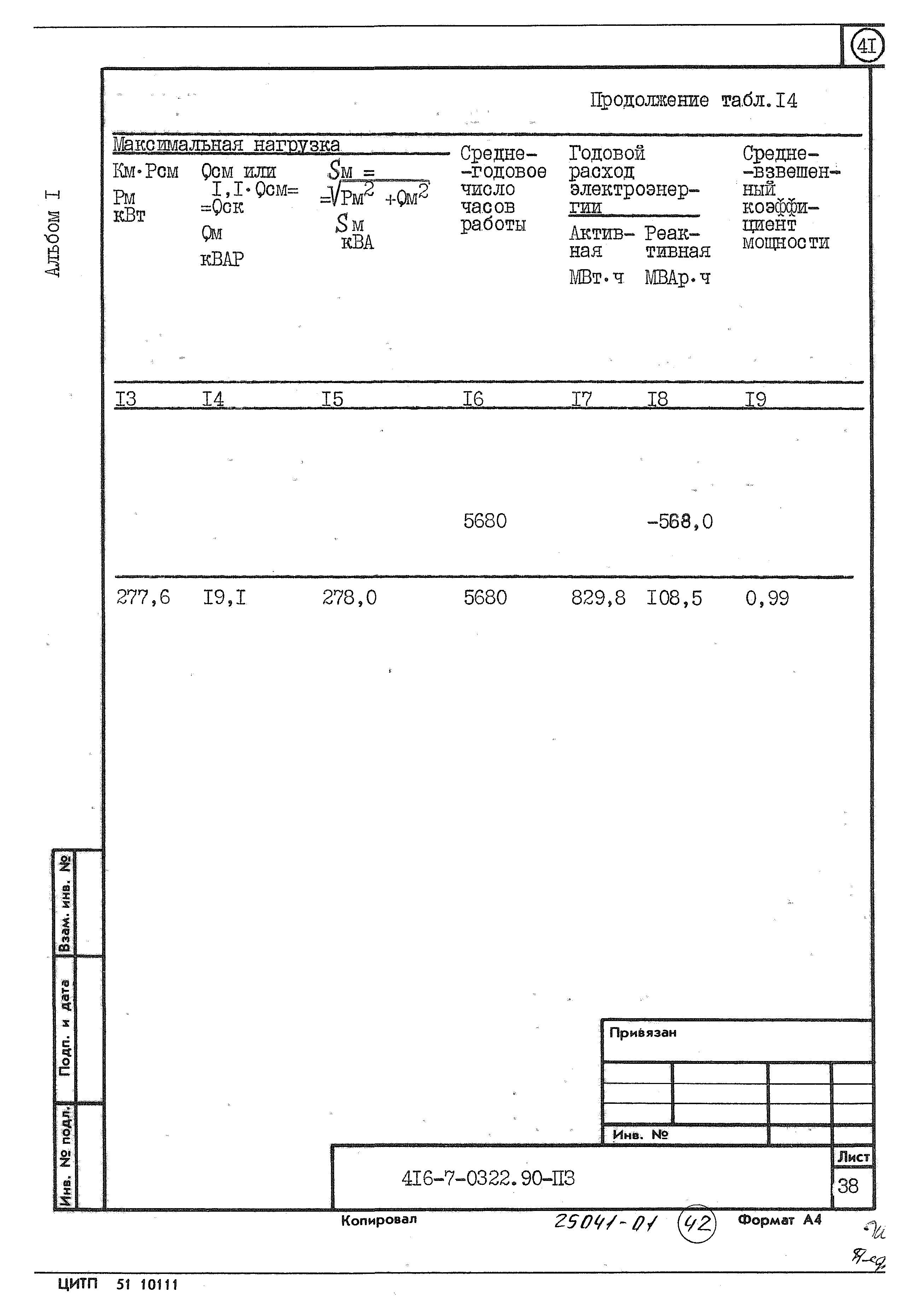 Типовые проектные решения 416-7-0322.90