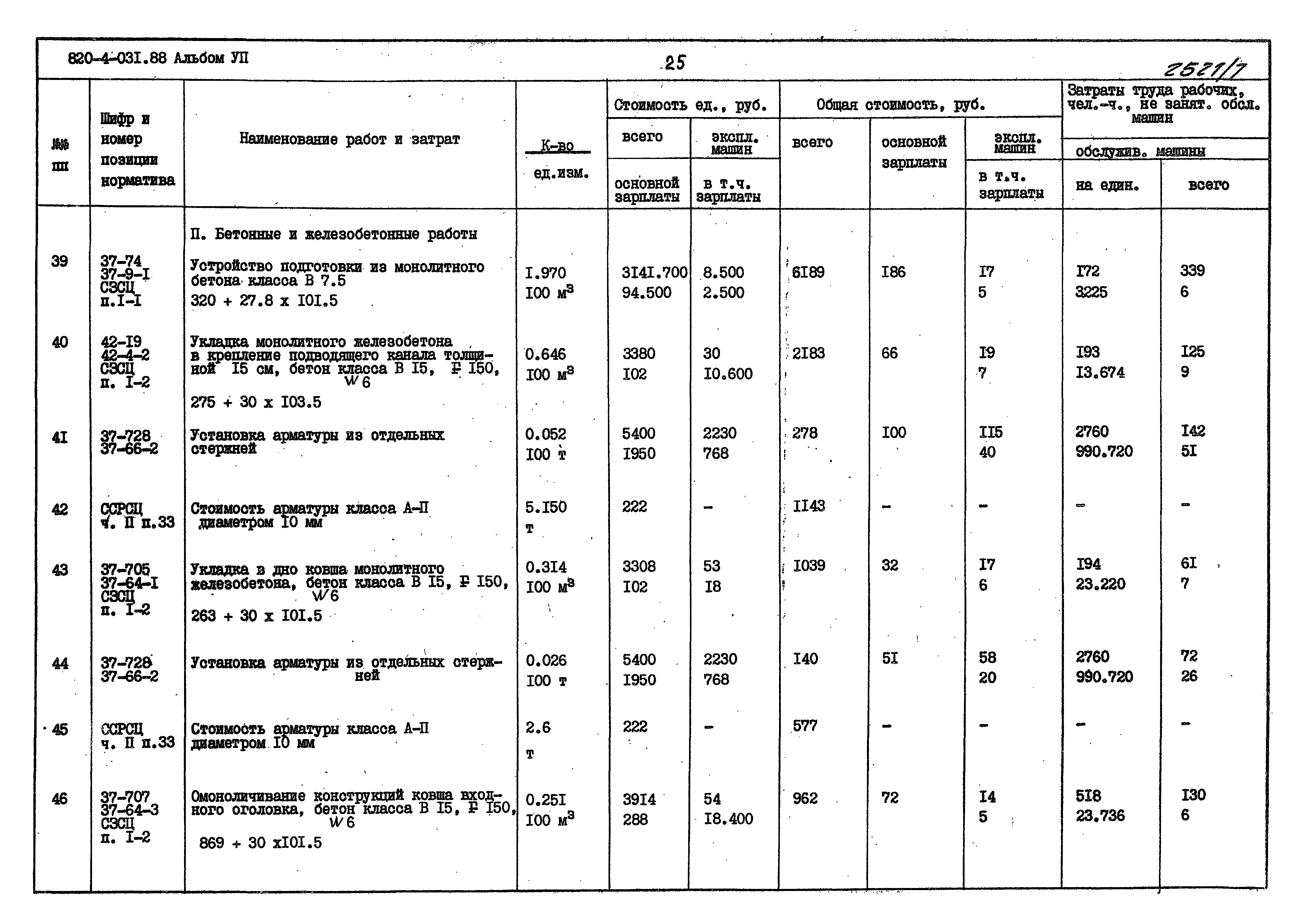Типовые проектные решения 820-4-031.88