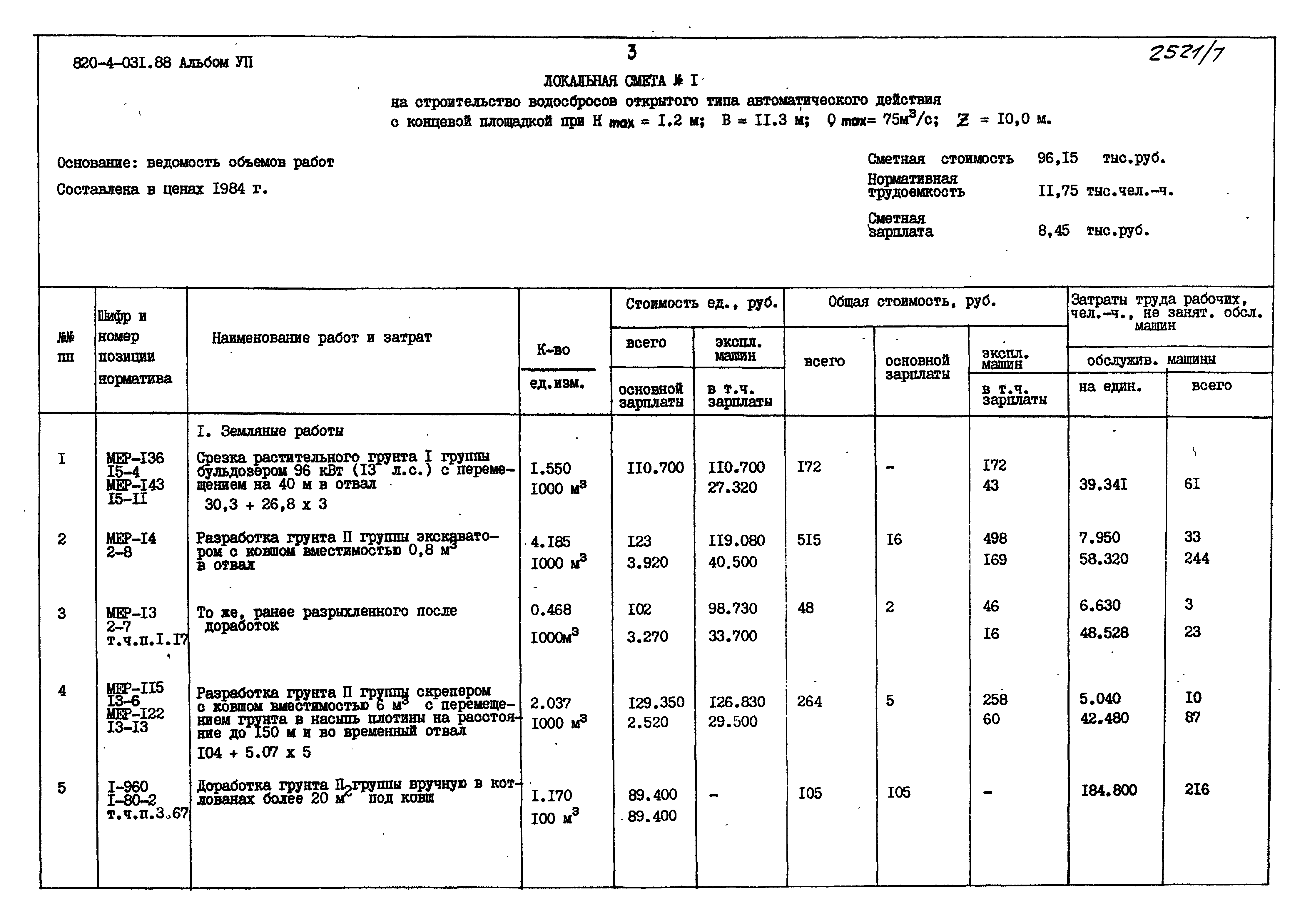 Типовые проектные решения 820-4-031.88