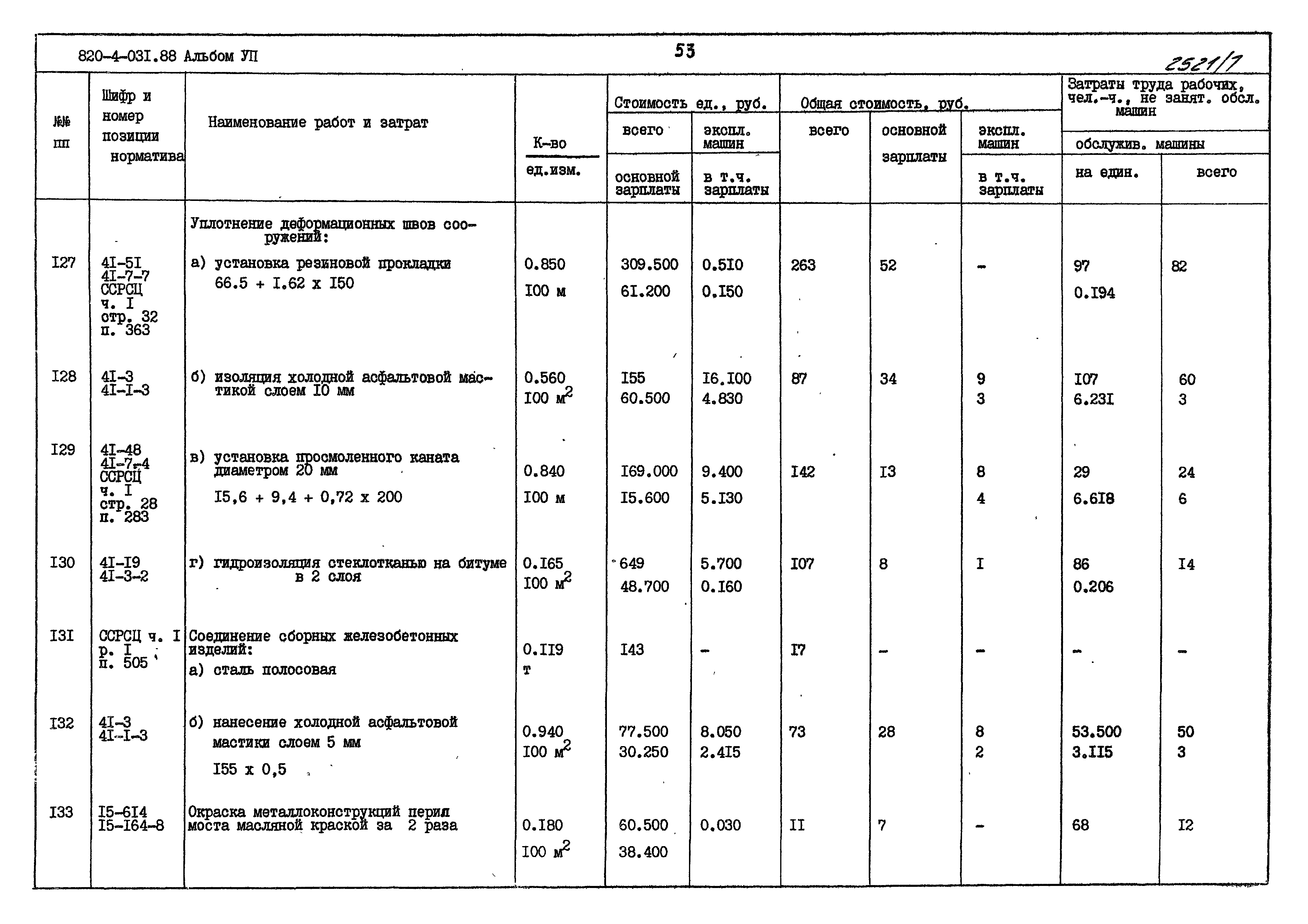 Типовые проектные решения 820-4-031.88