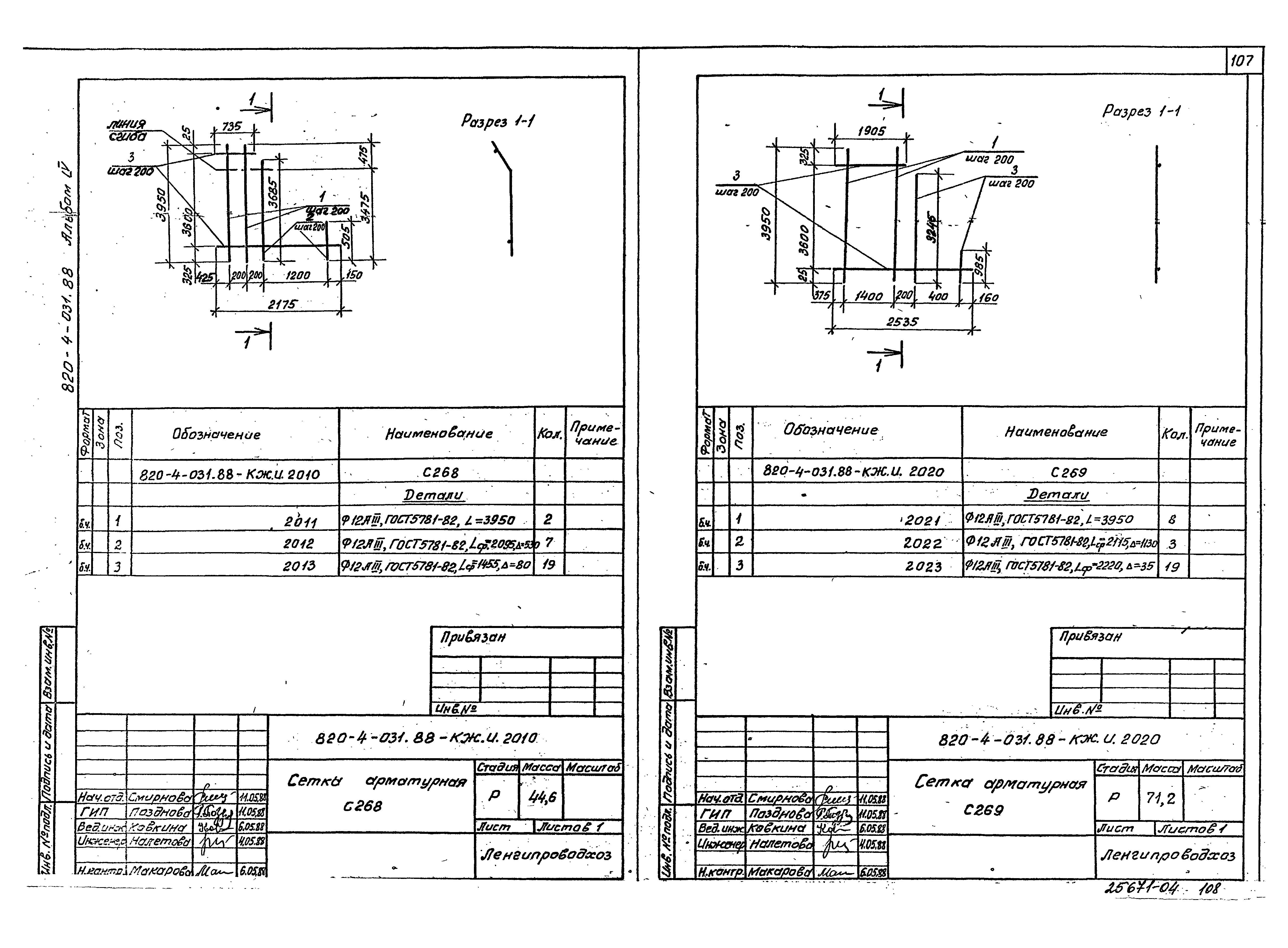 Типовые проектные решения 820-4-031.88
