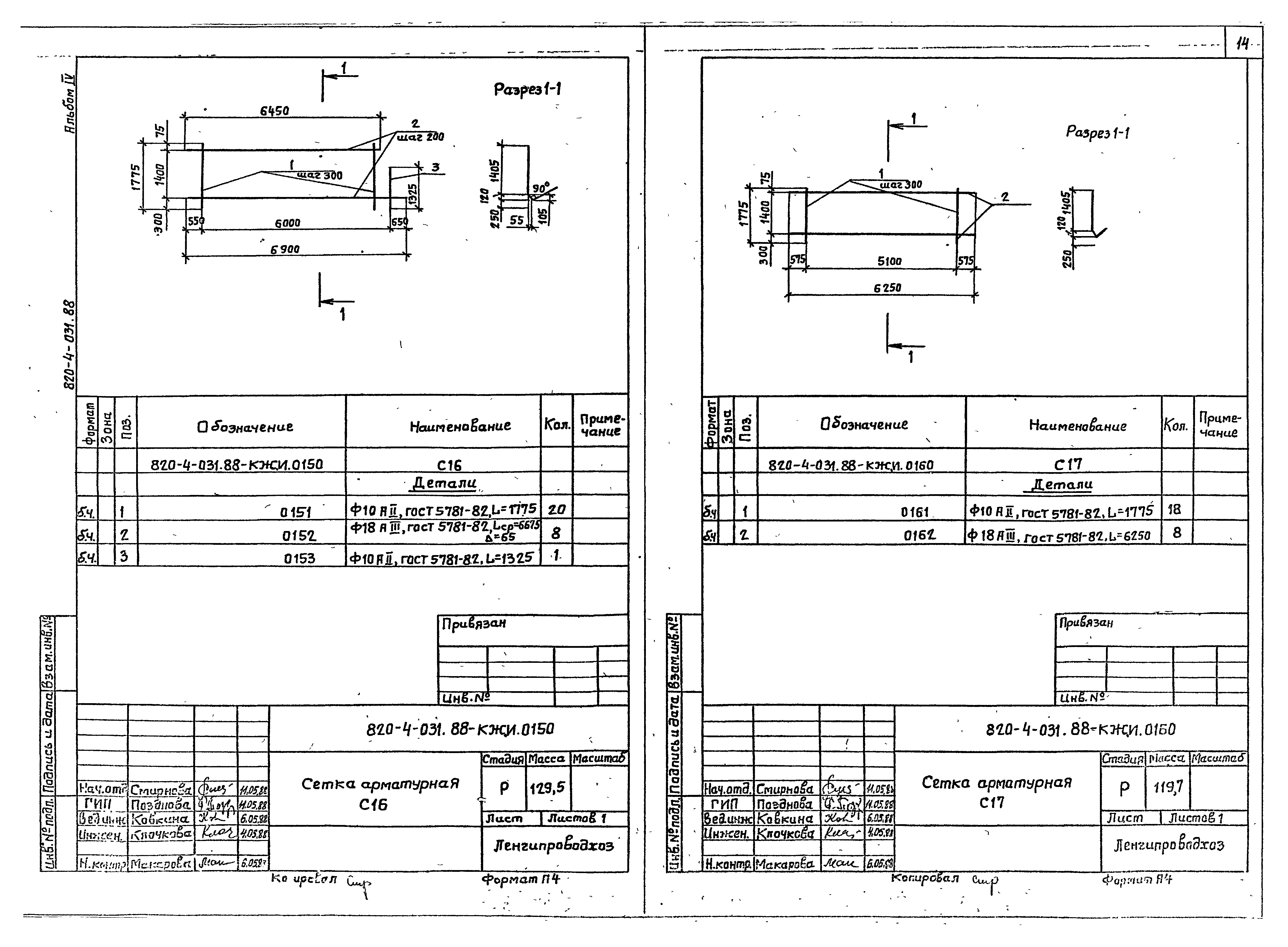 Типовые проектные решения 820-4-031.88