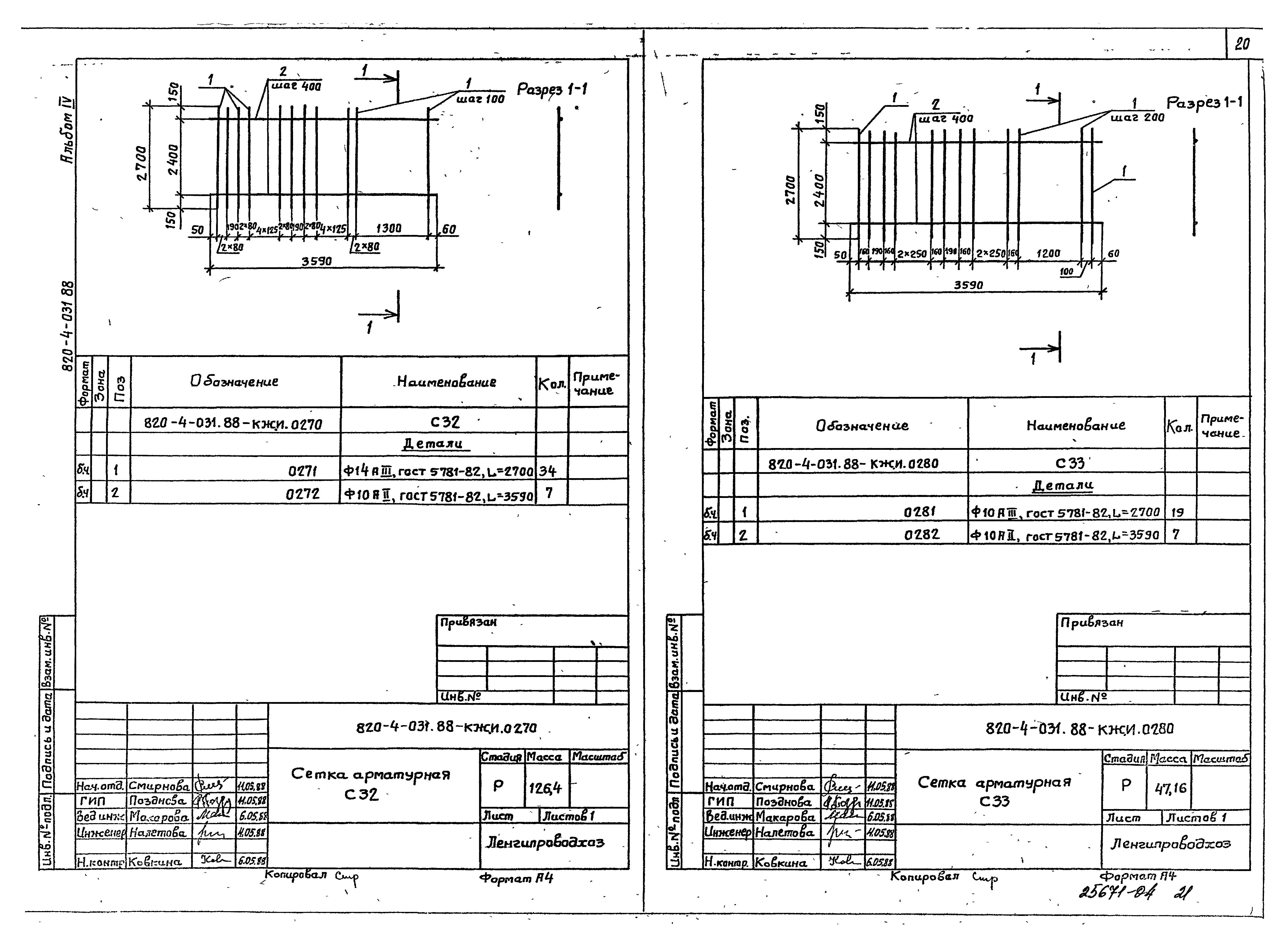 Типовые проектные решения 820-4-031.88