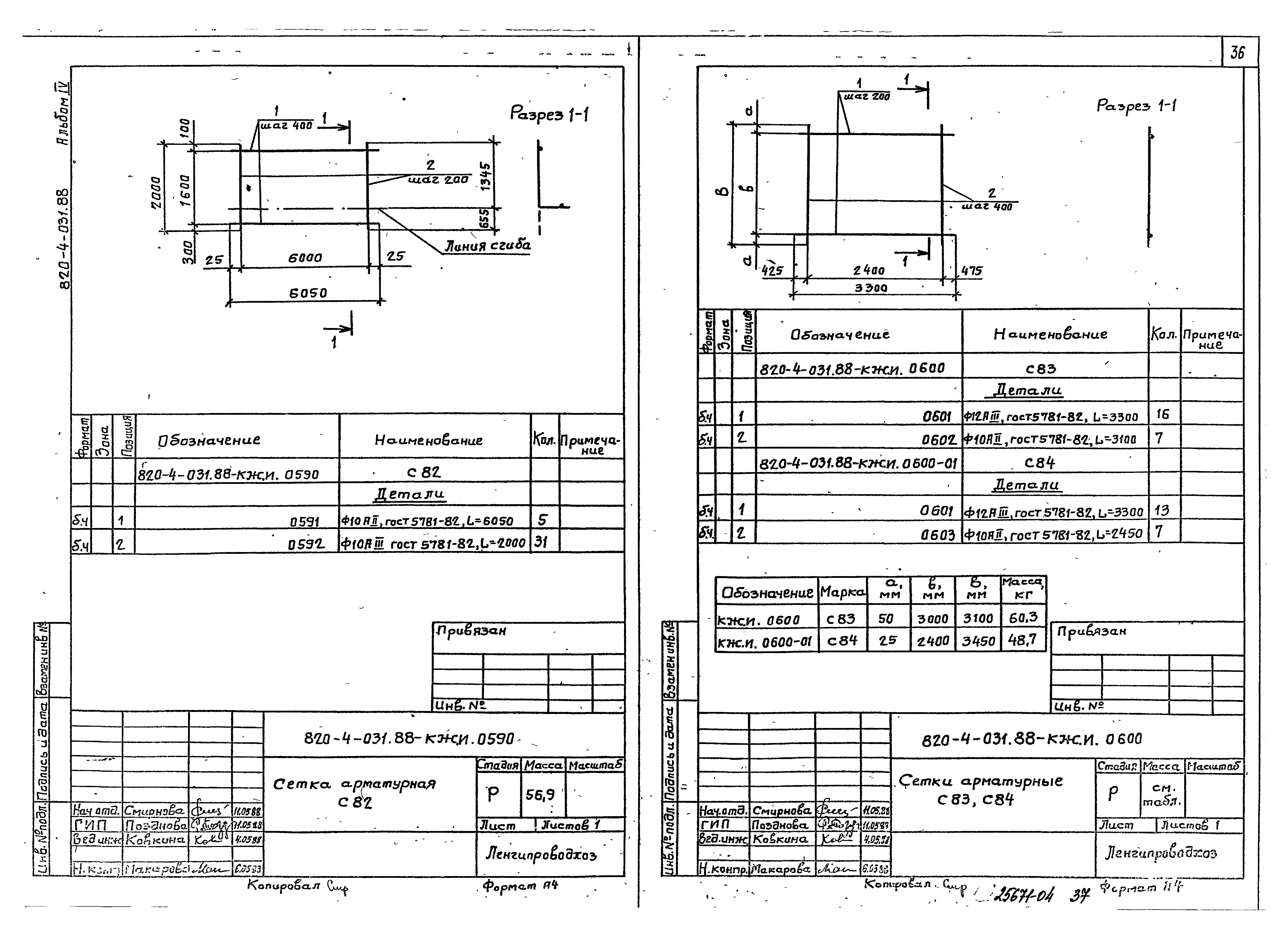 Типовые проектные решения 820-4-031.88