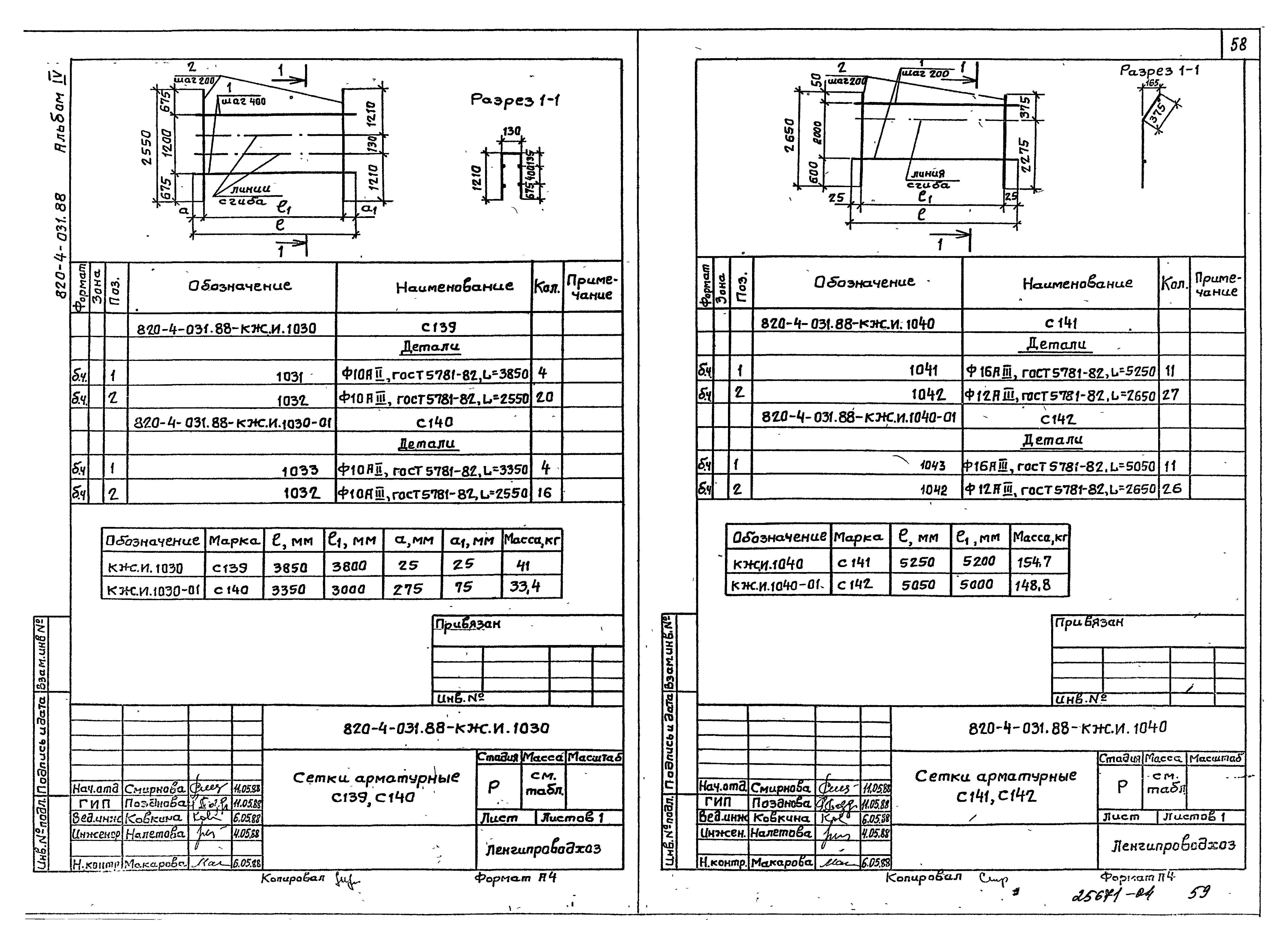 Типовые проектные решения 820-4-031.88