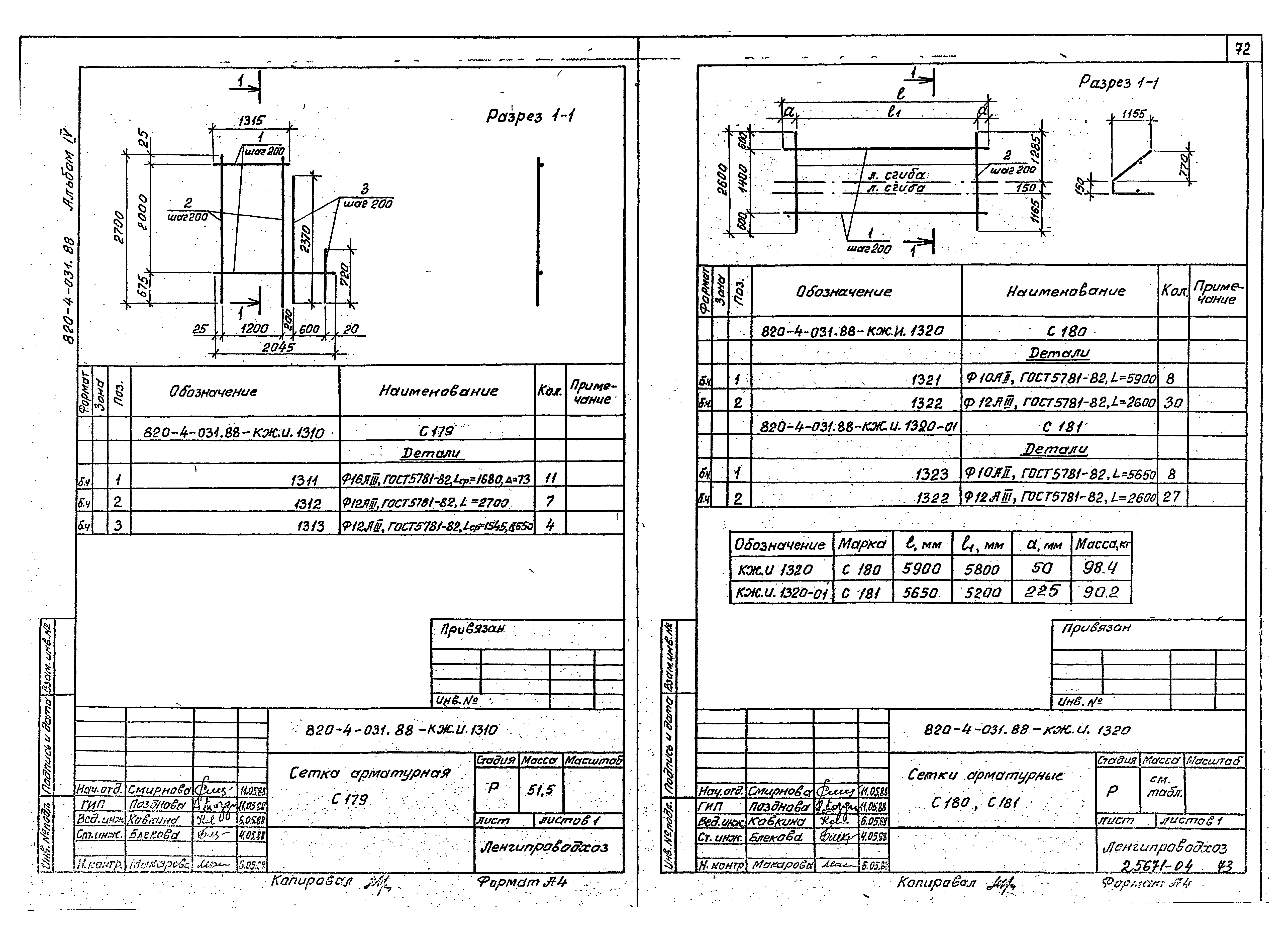 Типовые проектные решения 820-4-031.88