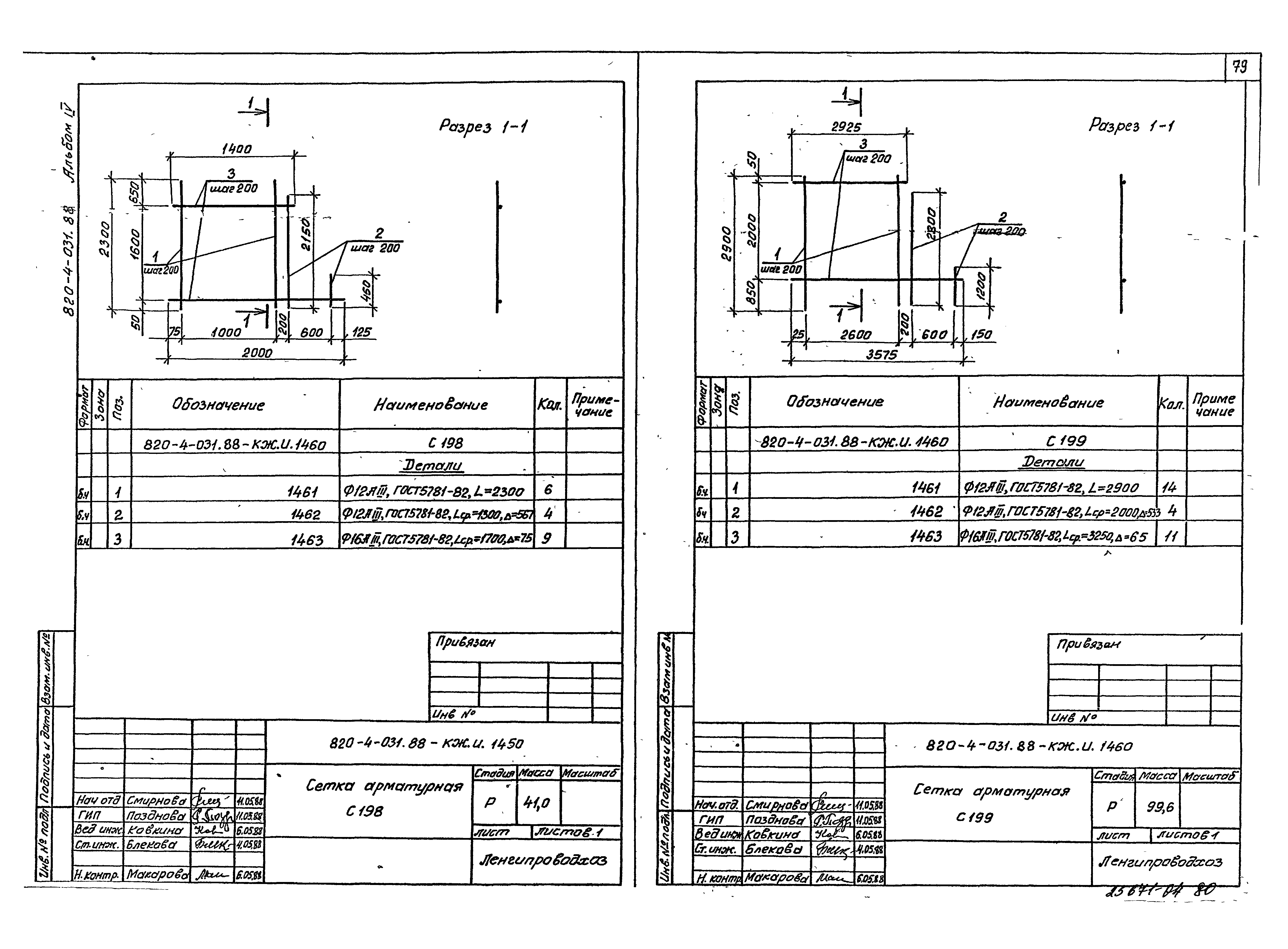 Типовые проектные решения 820-4-031.88