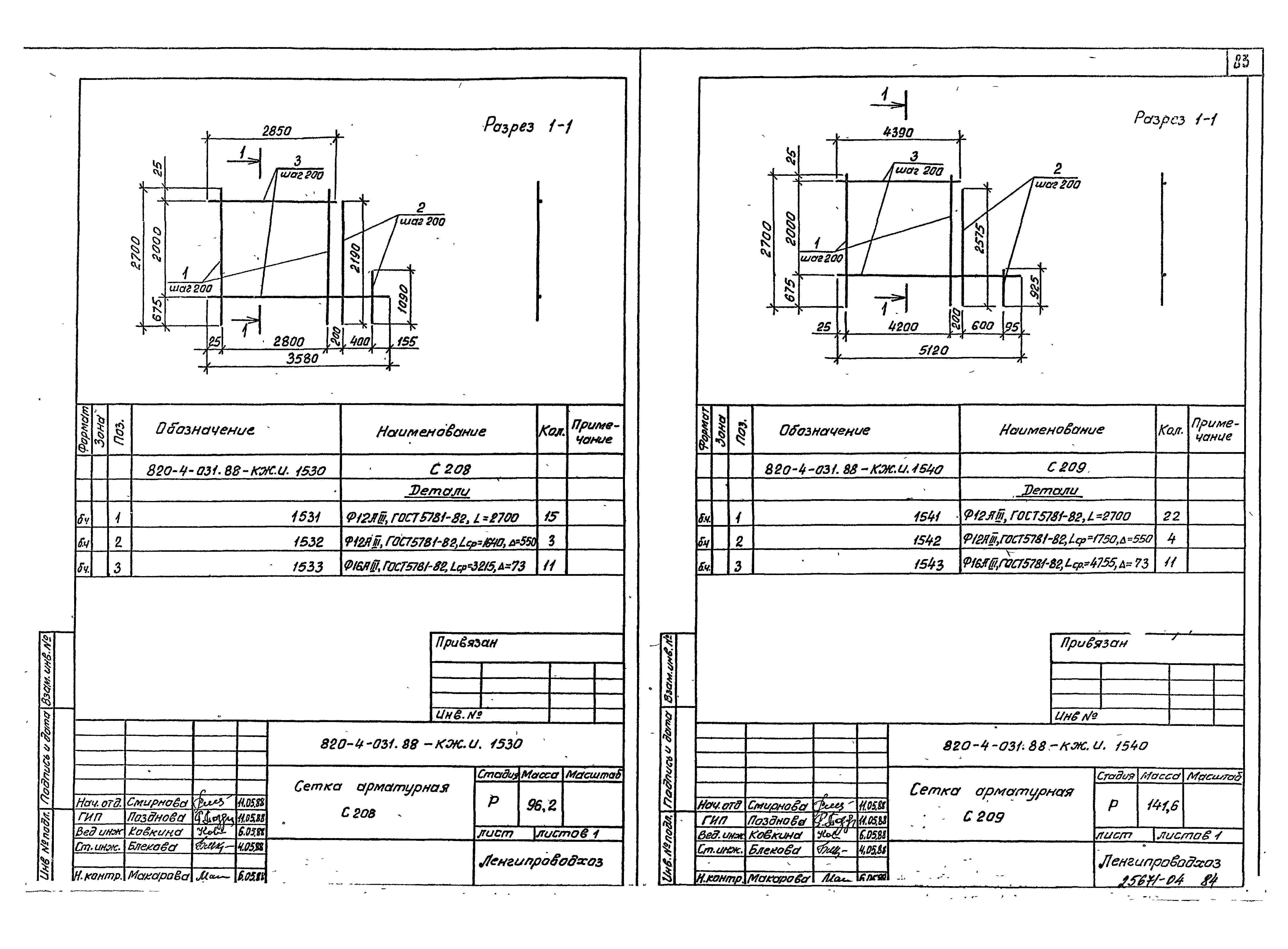 Типовые проектные решения 820-4-031.88