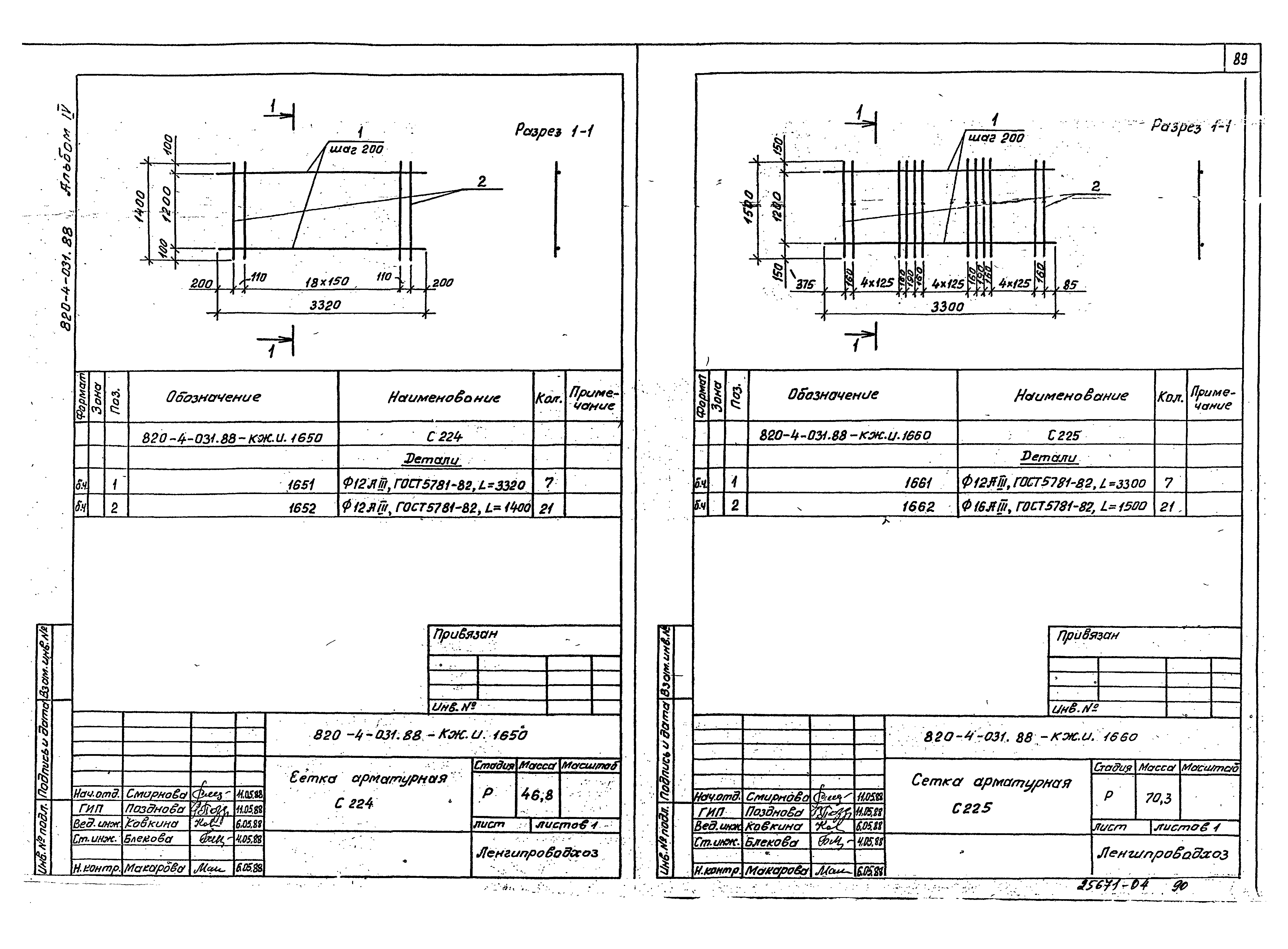 Типовые проектные решения 820-4-031.88