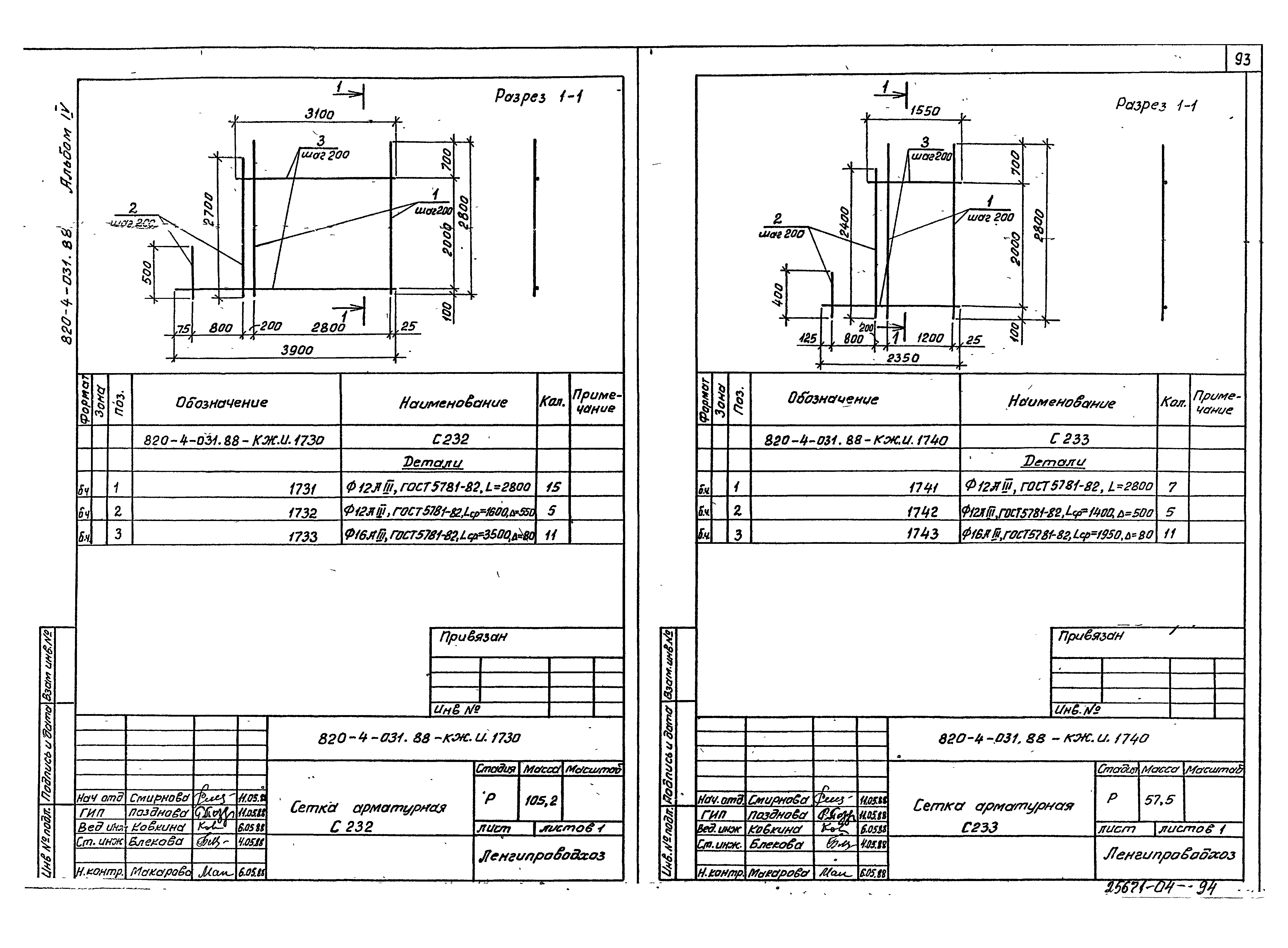 Типовые проектные решения 820-4-031.88