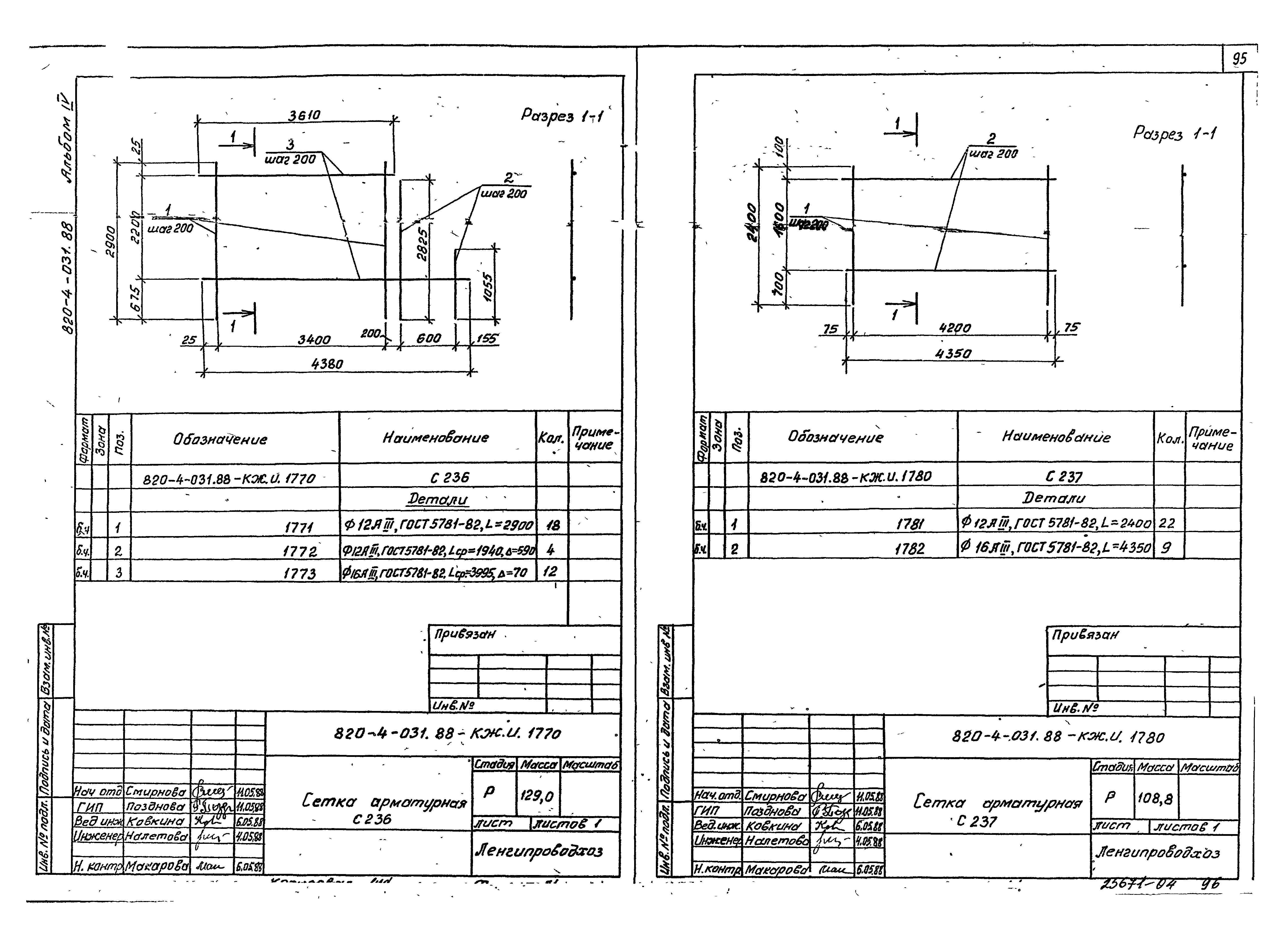 Типовые проектные решения 820-4-031.88