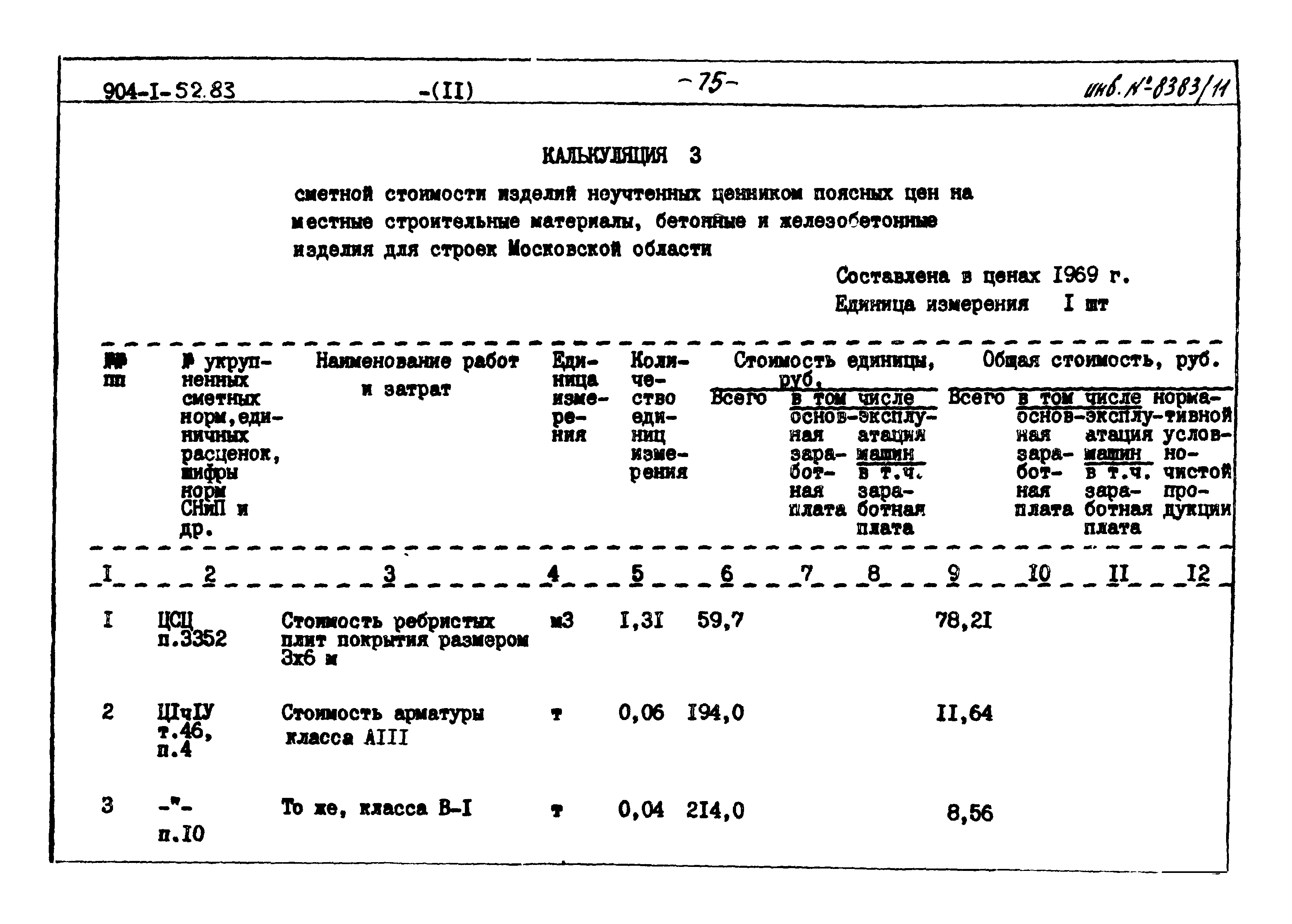 Типовой проект 904-1-52.83