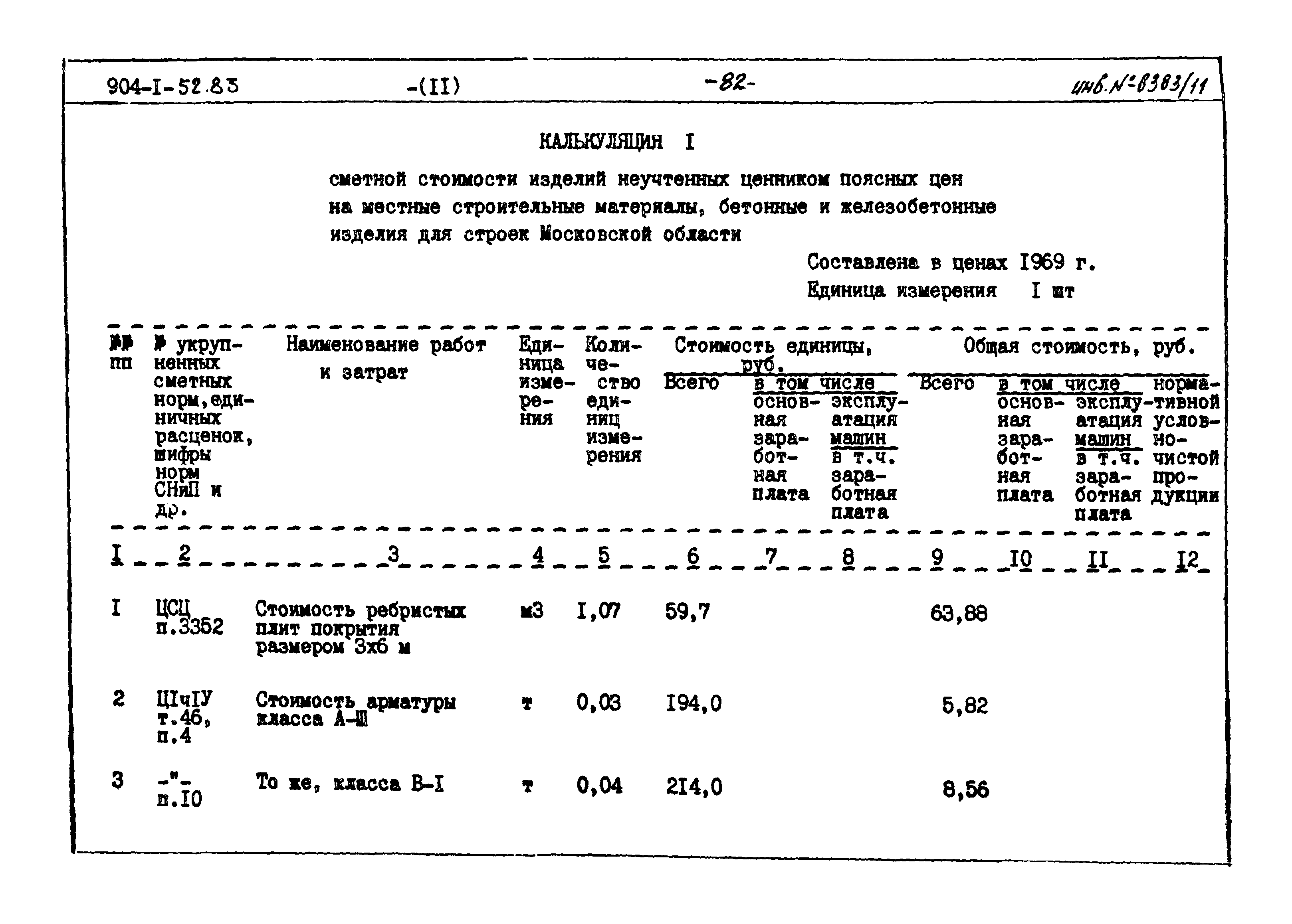 Типовой проект 904-1-52.83