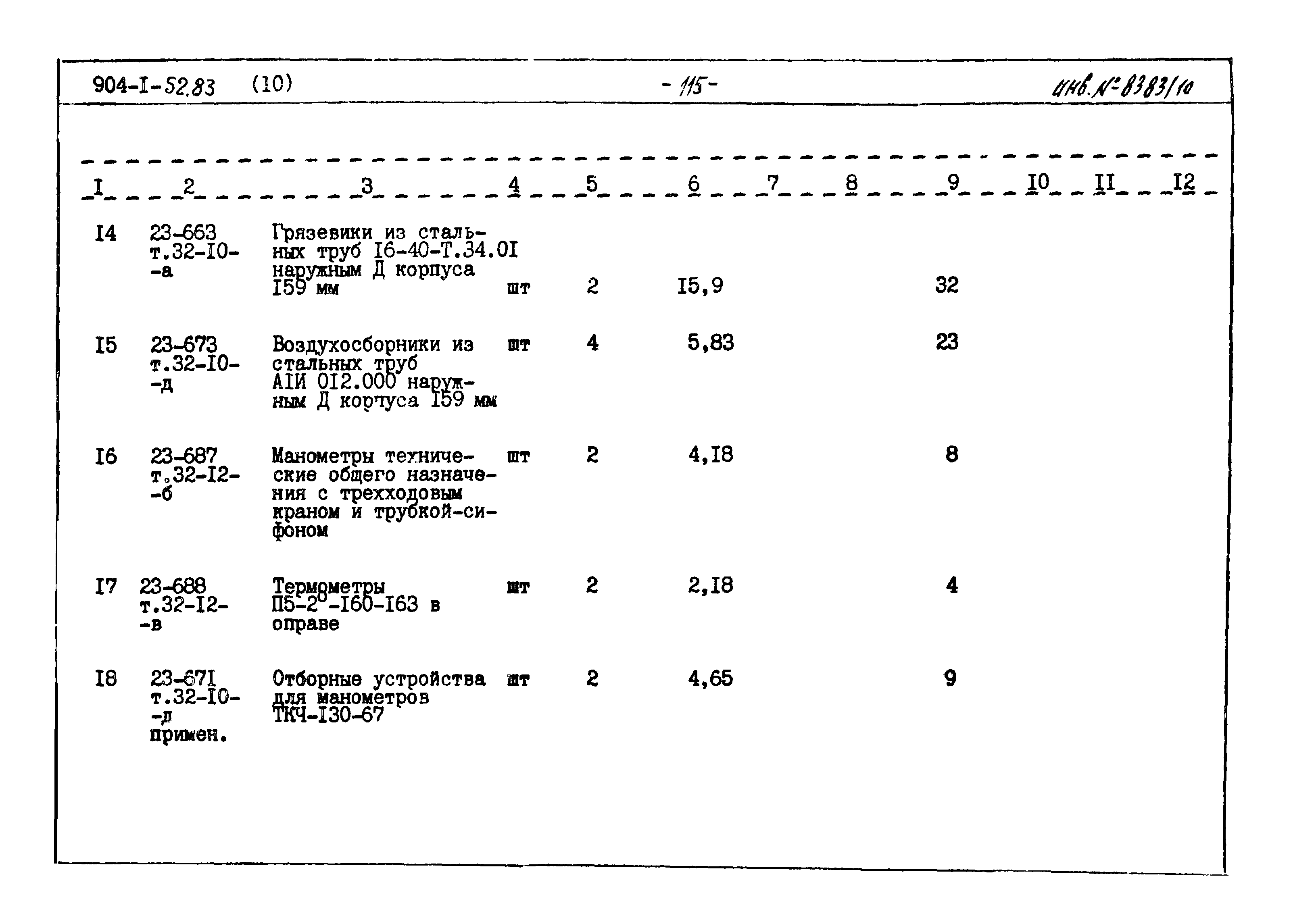 Типовой проект 904-1-52.83