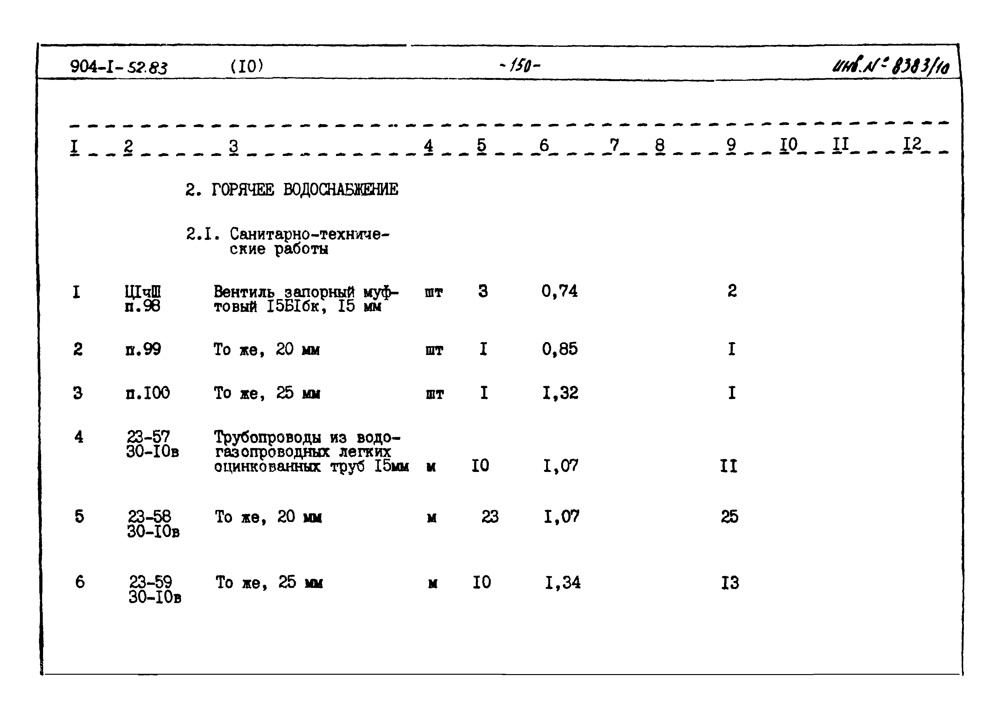 Типовой проект 904-1-52.83