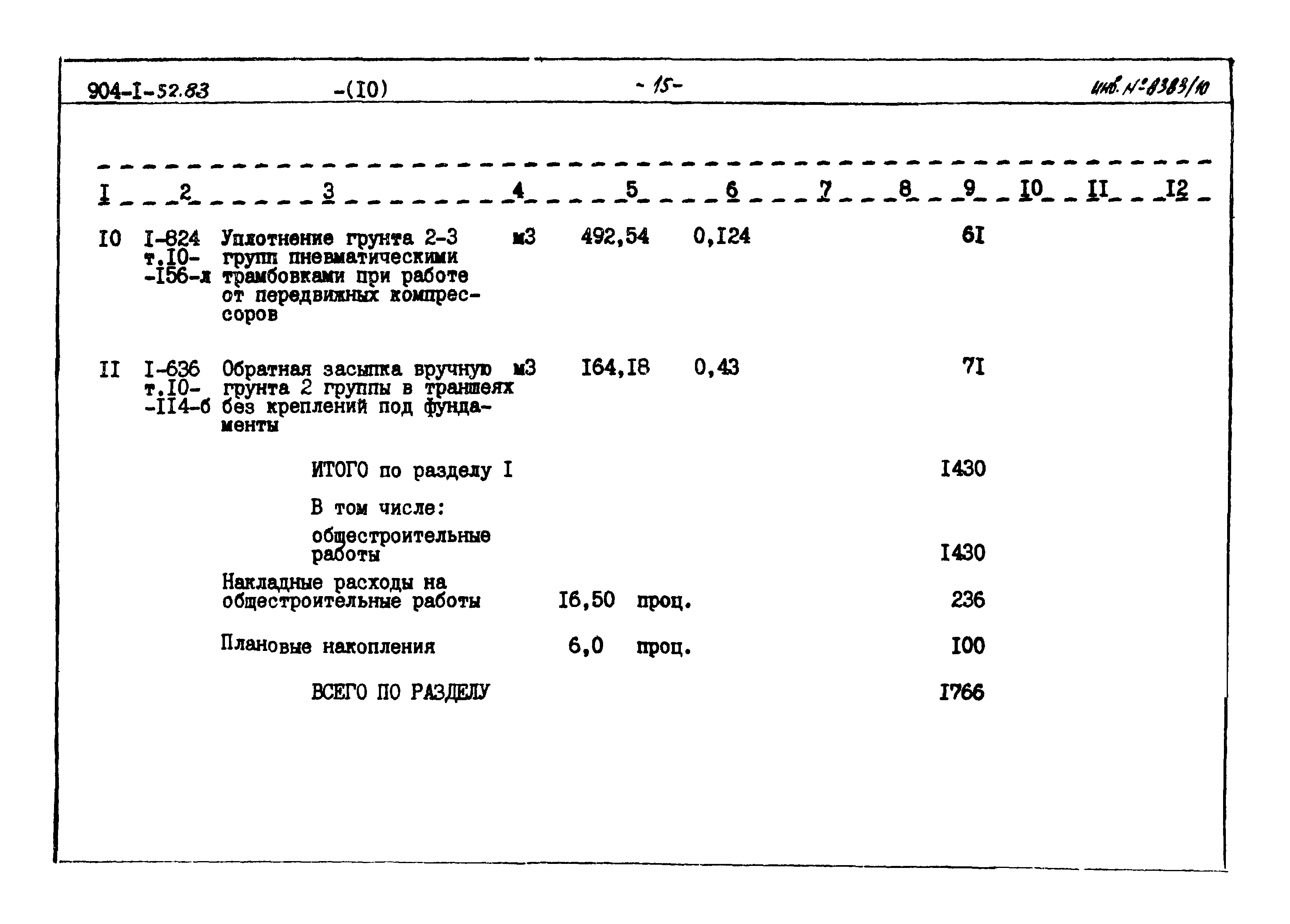 Типовой проект 904-1-52.83
