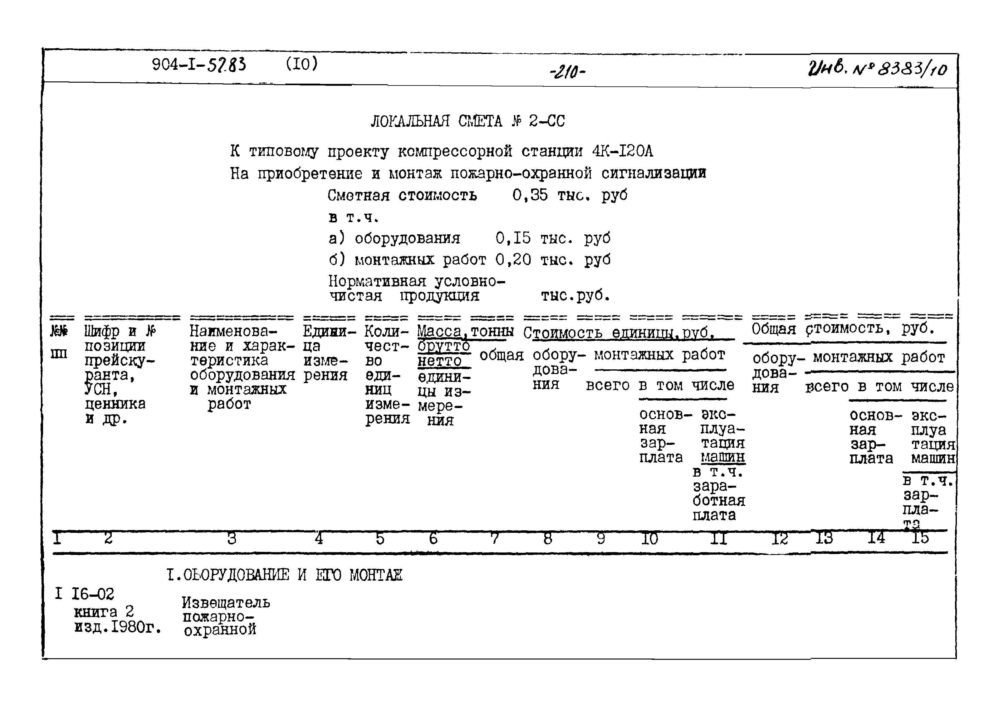 Типовой проект 904-1-52.83
