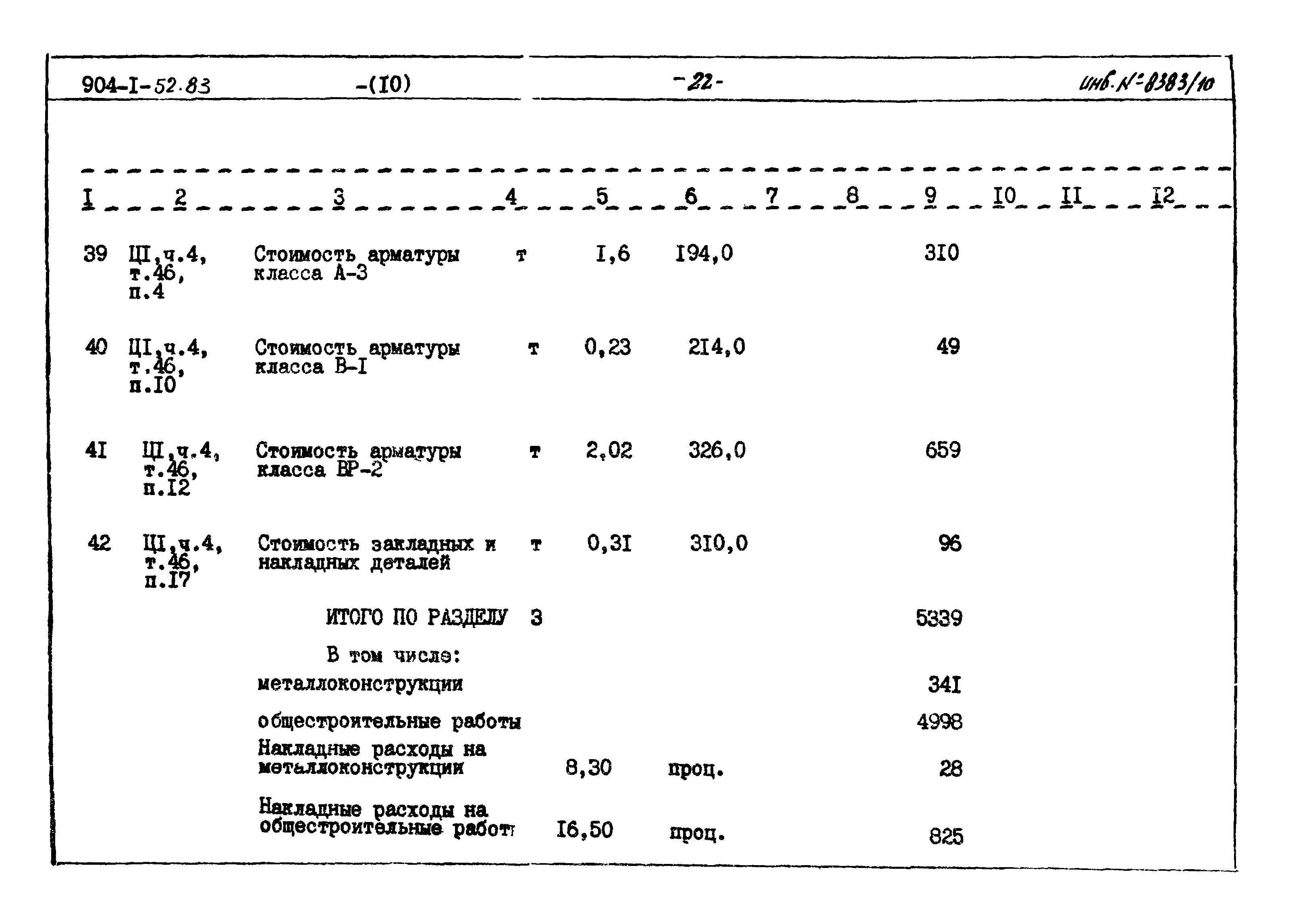 Типовой проект 904-1-52.83