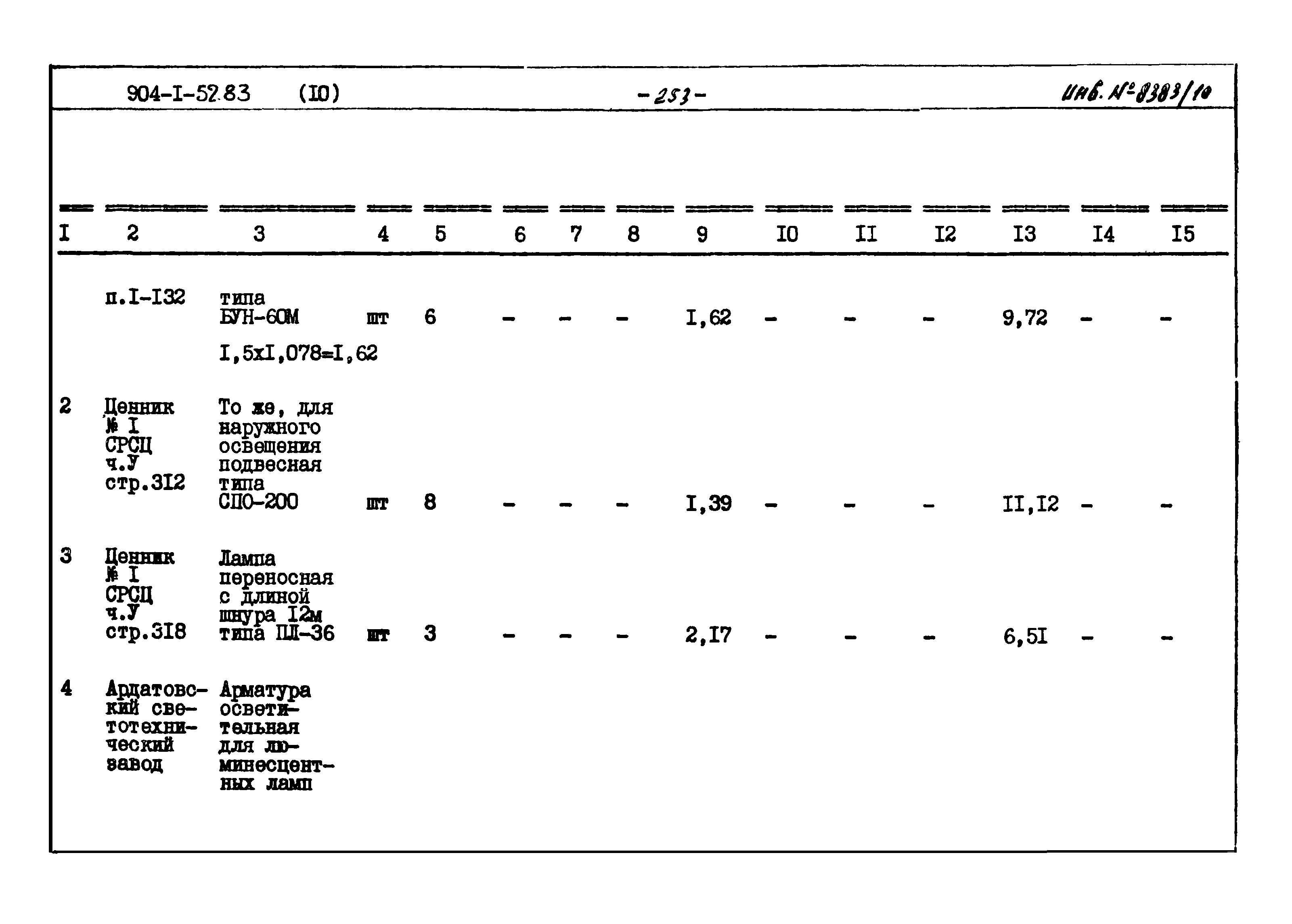 Типовой проект 904-1-52.83
