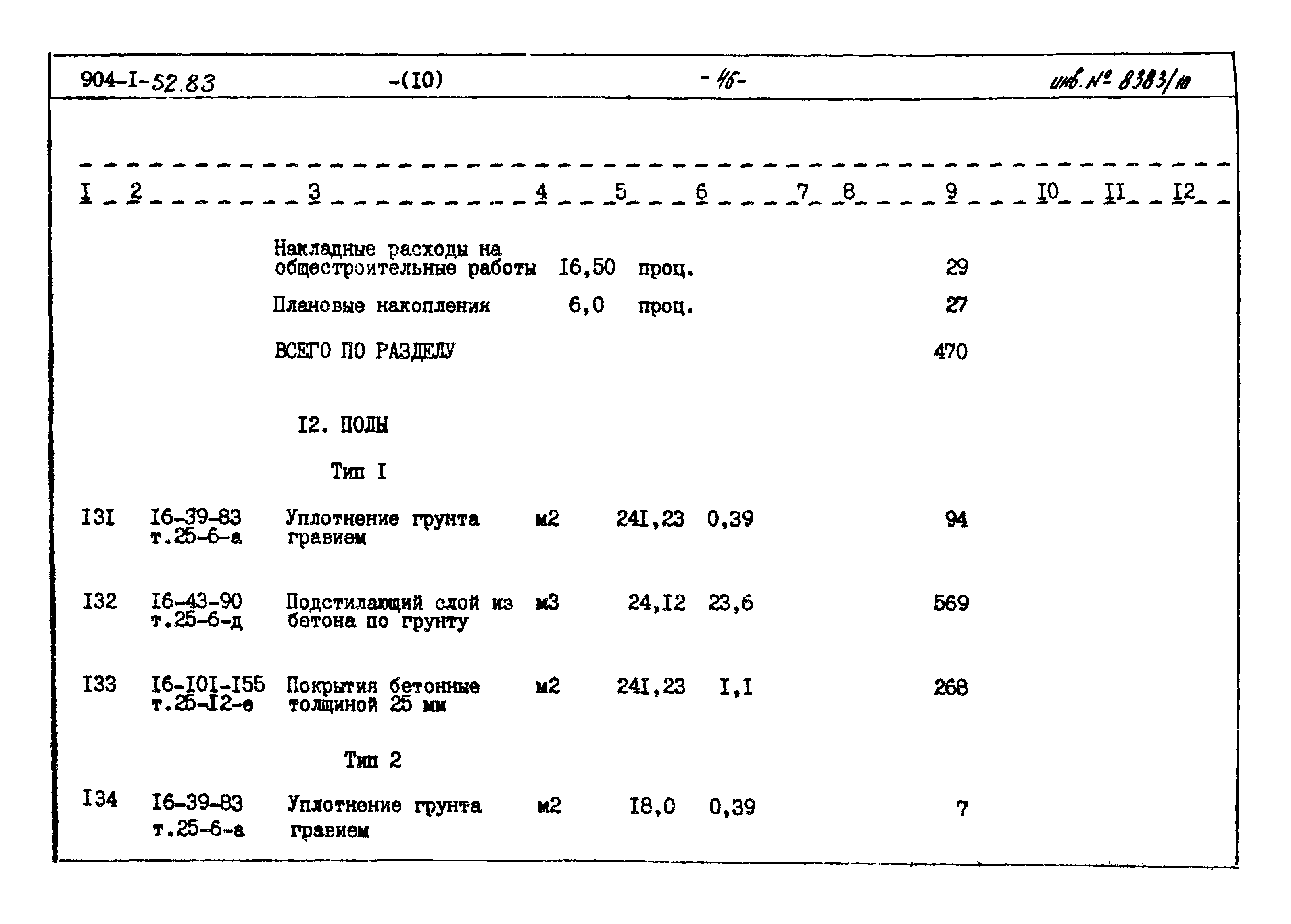 Типовой проект 904-1-52.83