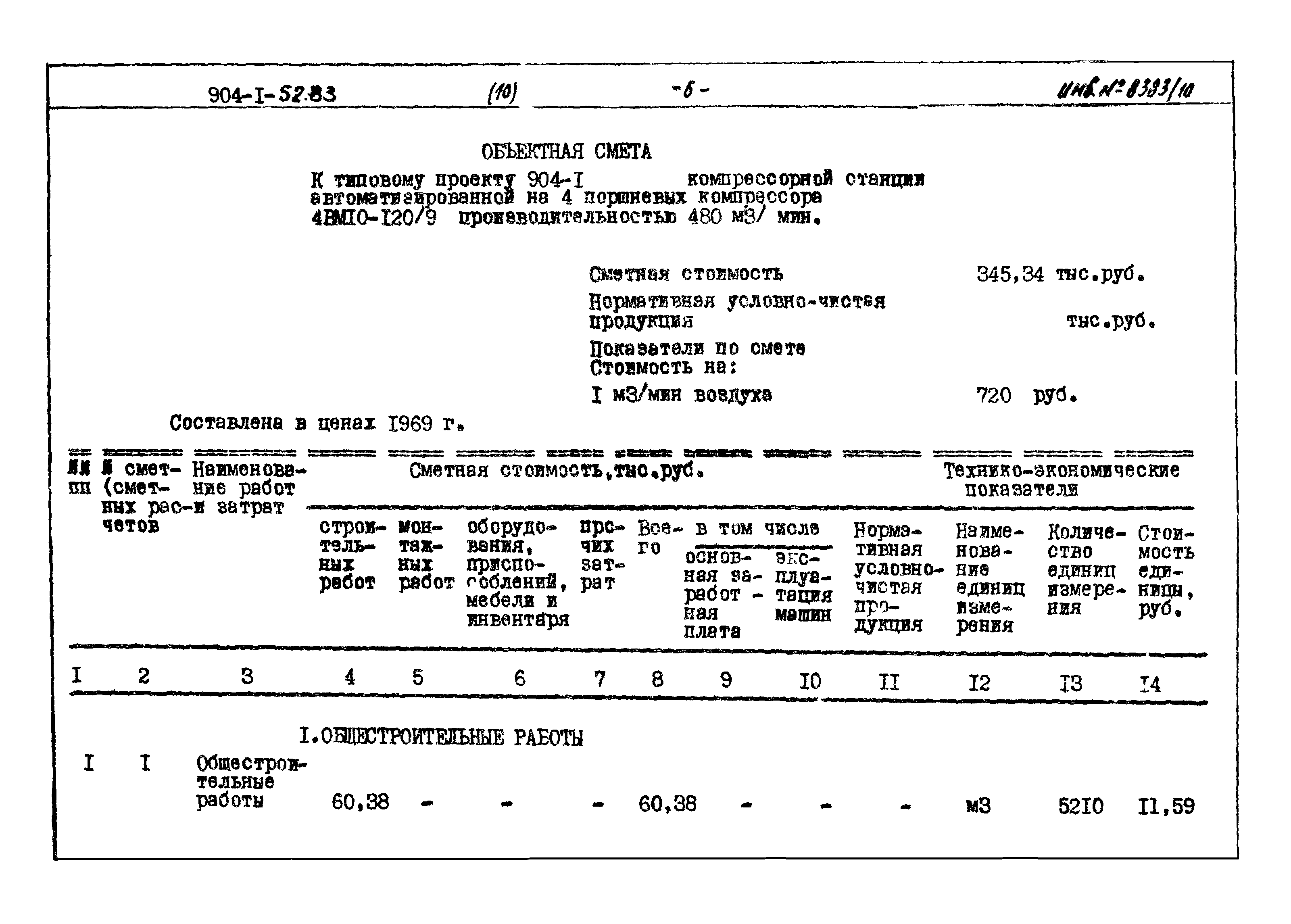 Типовой проект 904-1-52.83