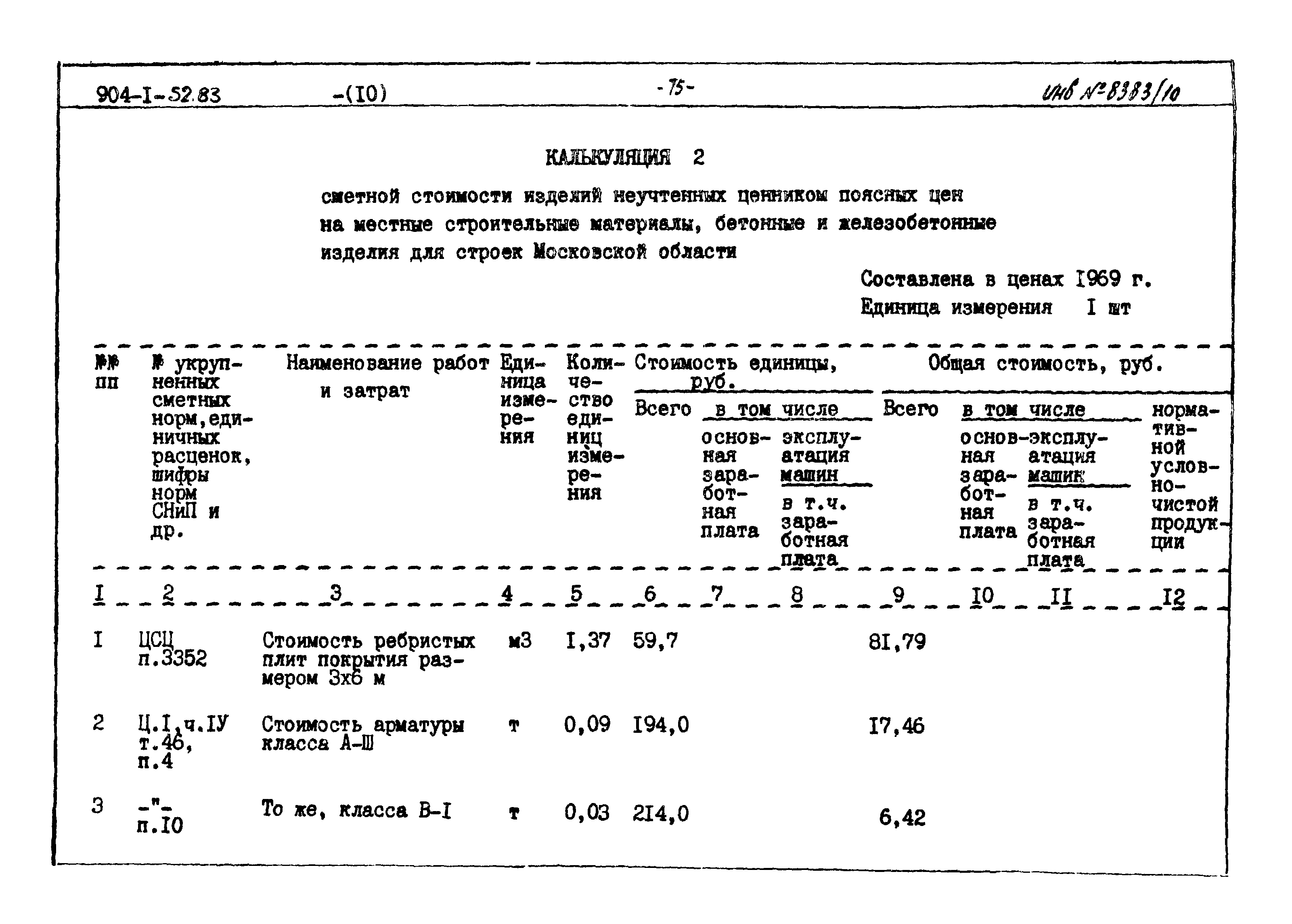 Типовой проект 904-1-52.83