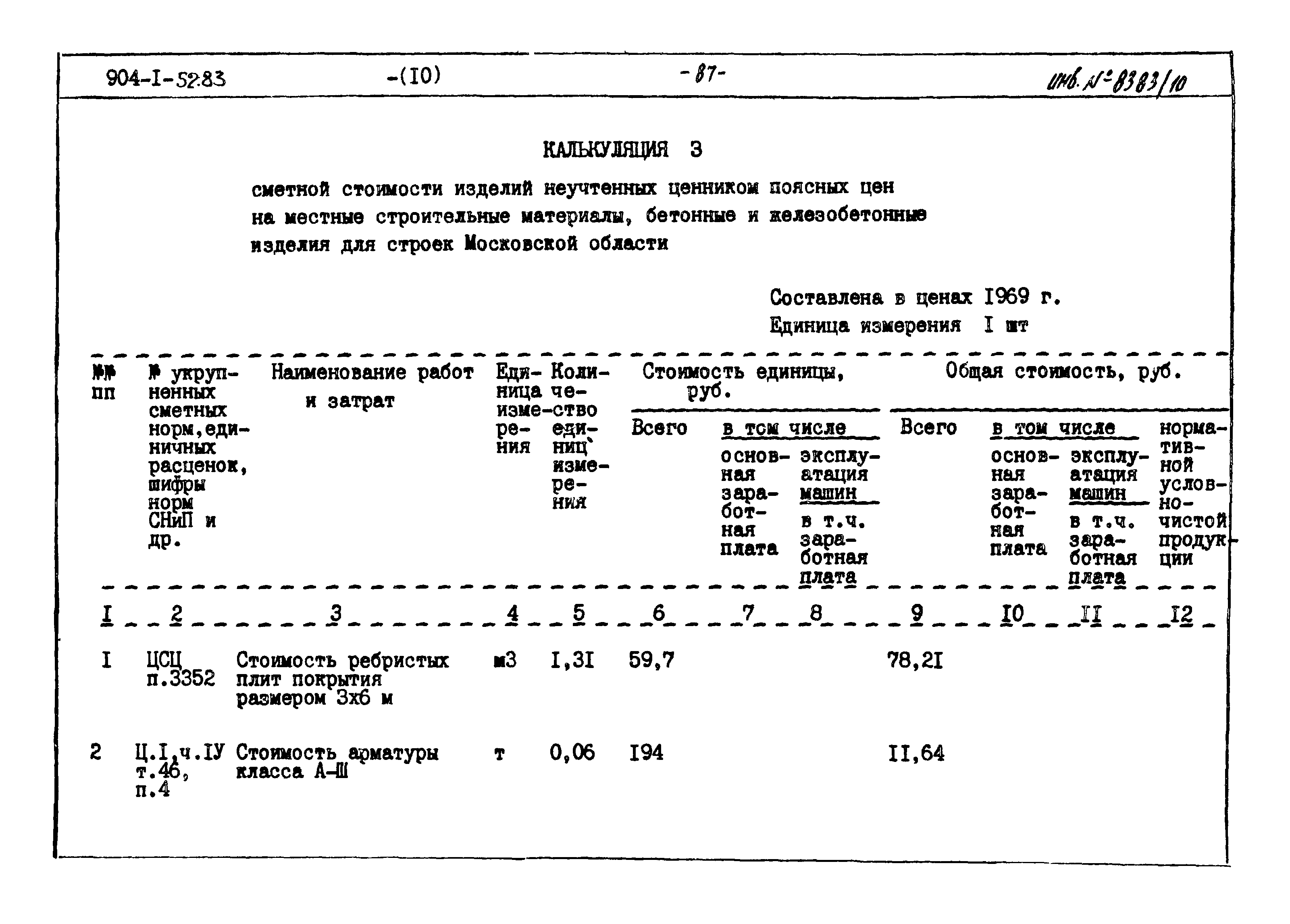 Типовой проект 904-1-52.83