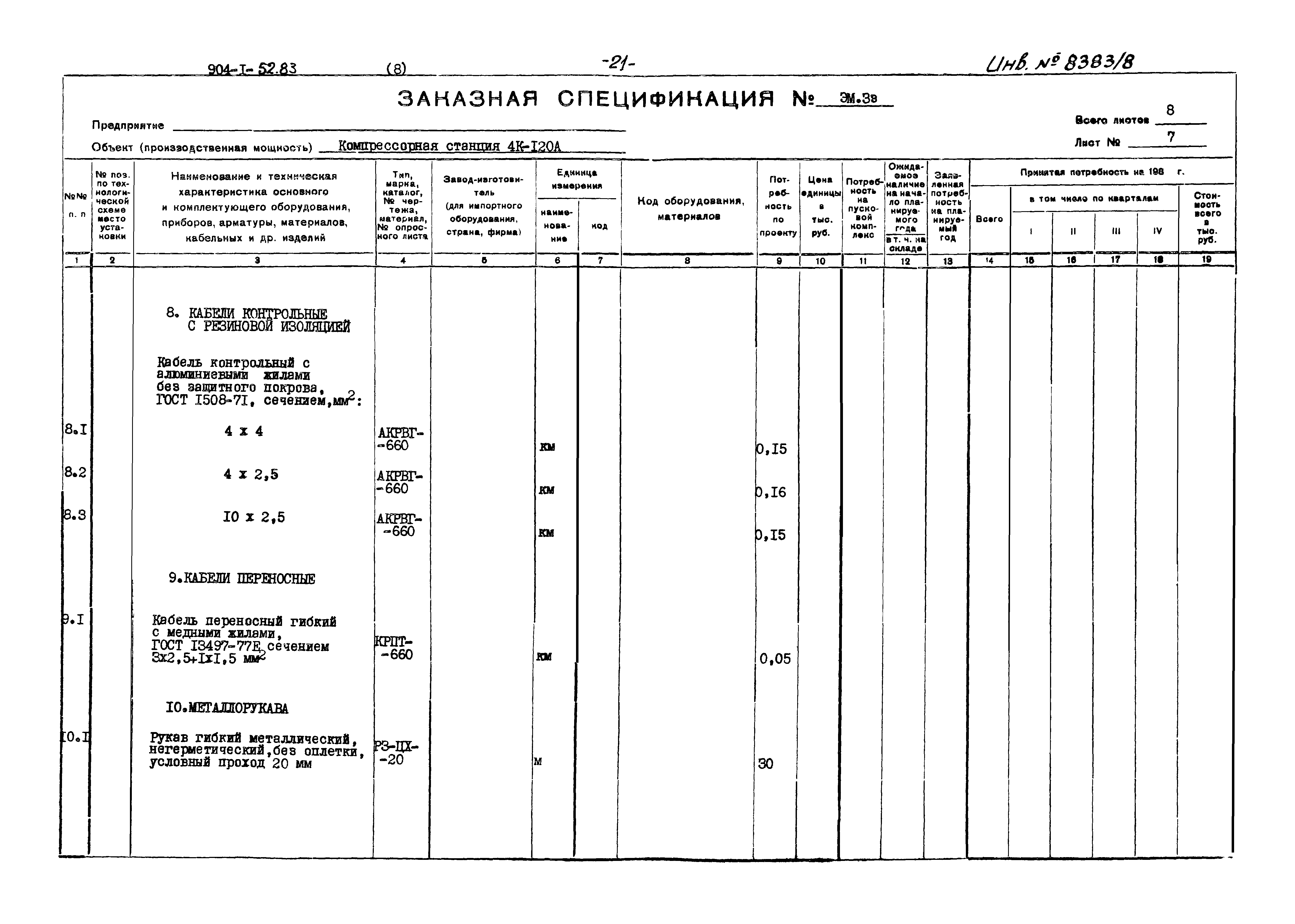 Типовой проект 904-1-52.83