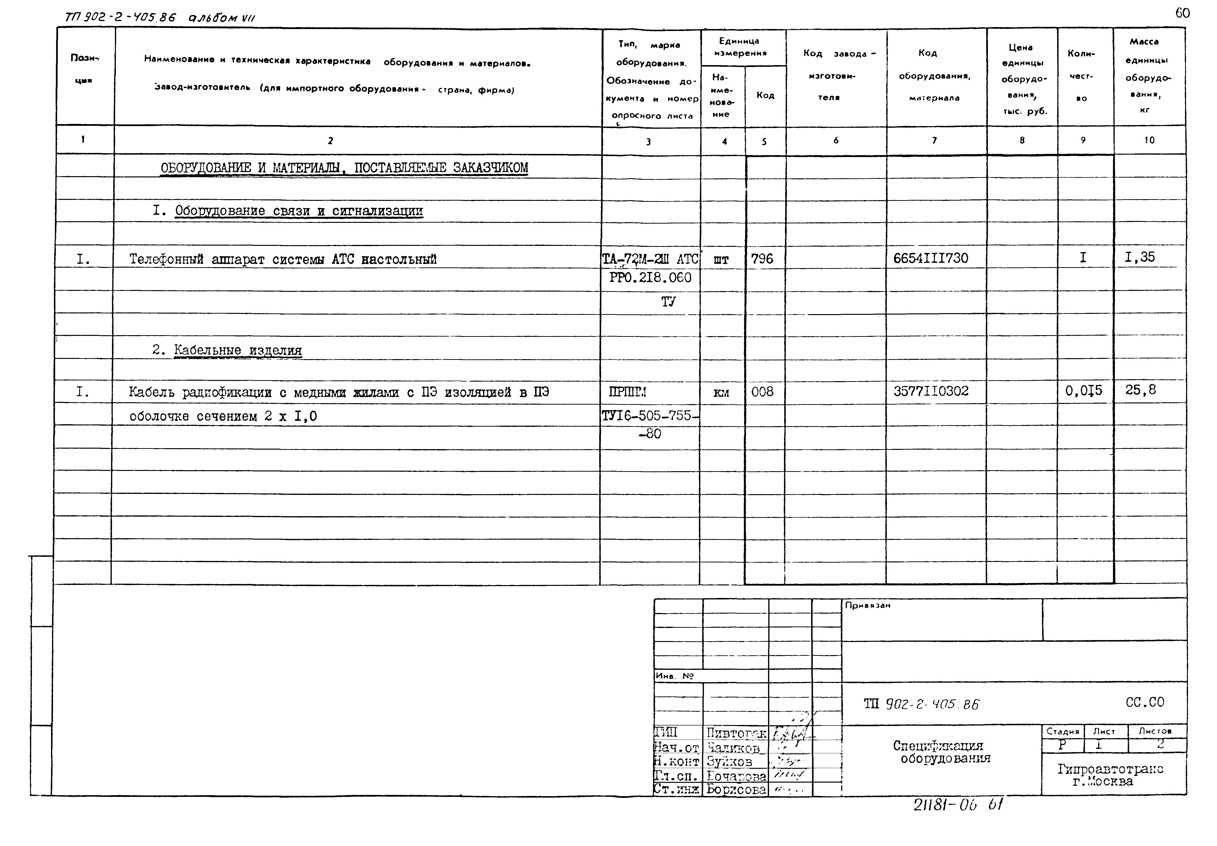 Типовой проект 902-2-405.86