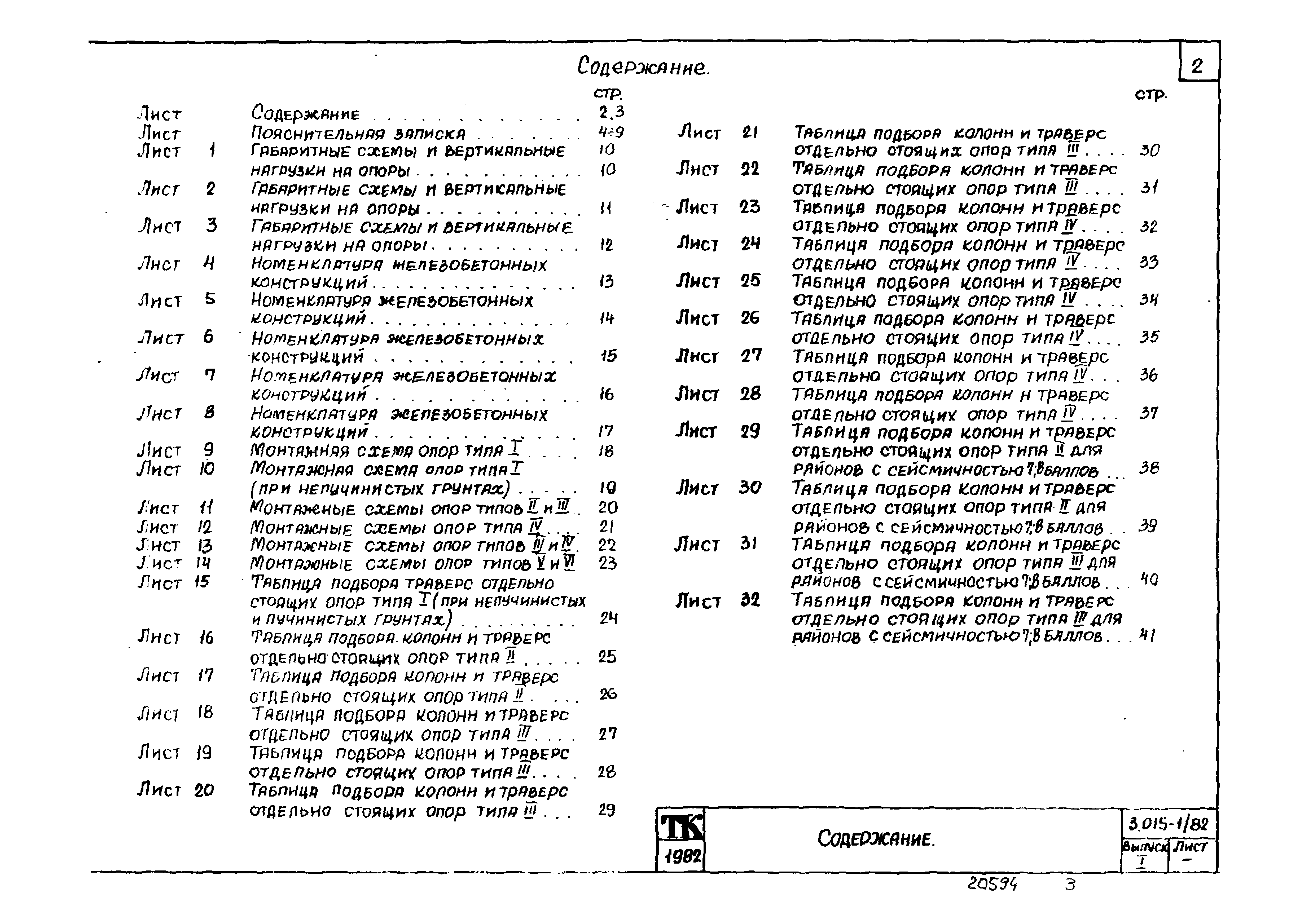 Скачать Серия 3.015-1/82 Выпуск I. Материалы для проектирования