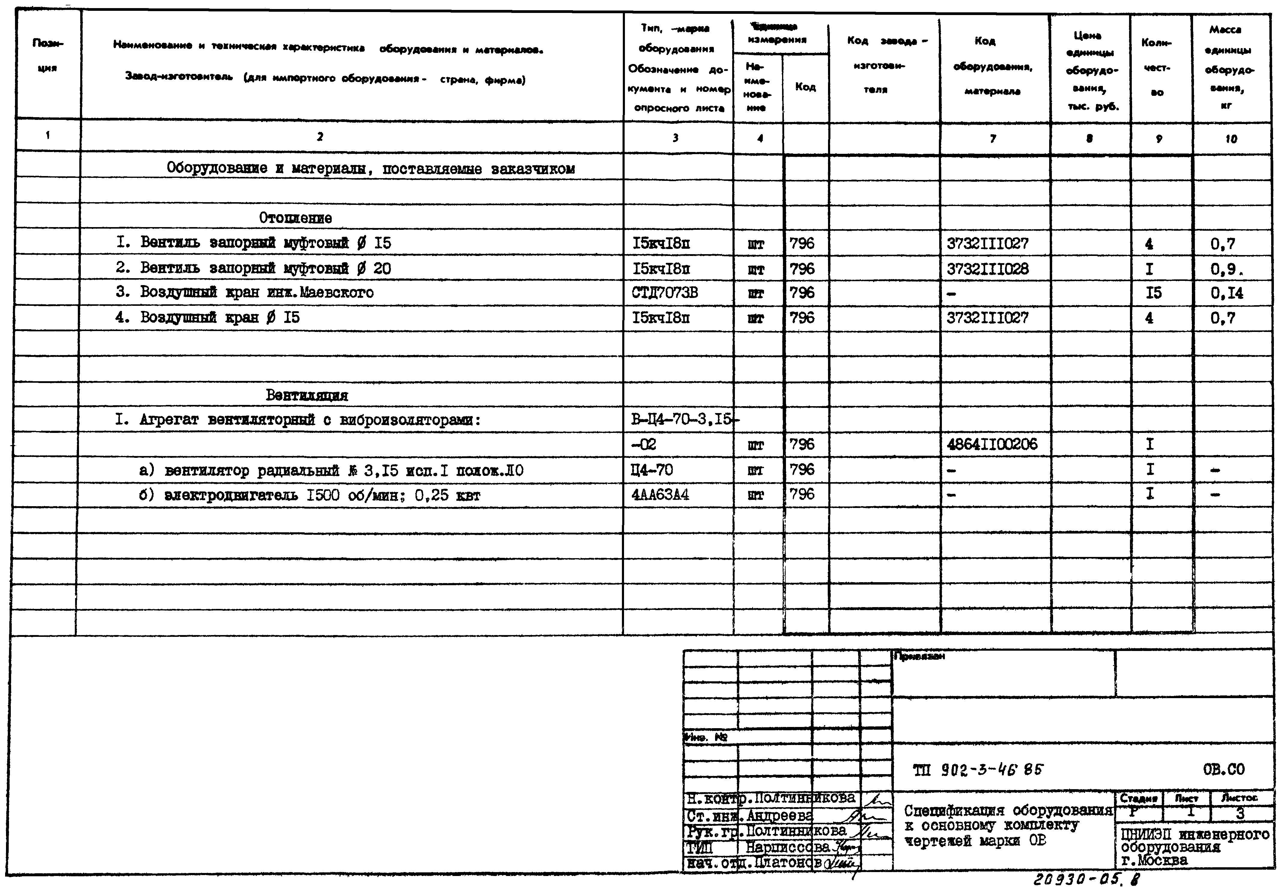 Типовой проект 902-3-46.85