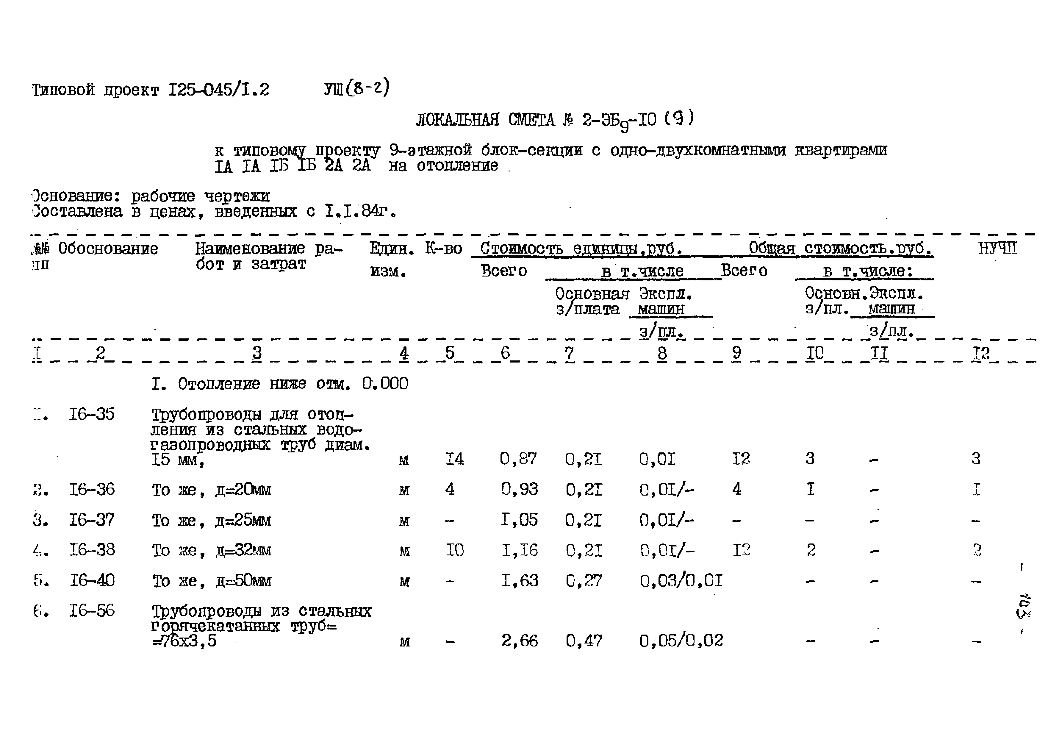 Типовой проект 125-045/1.2