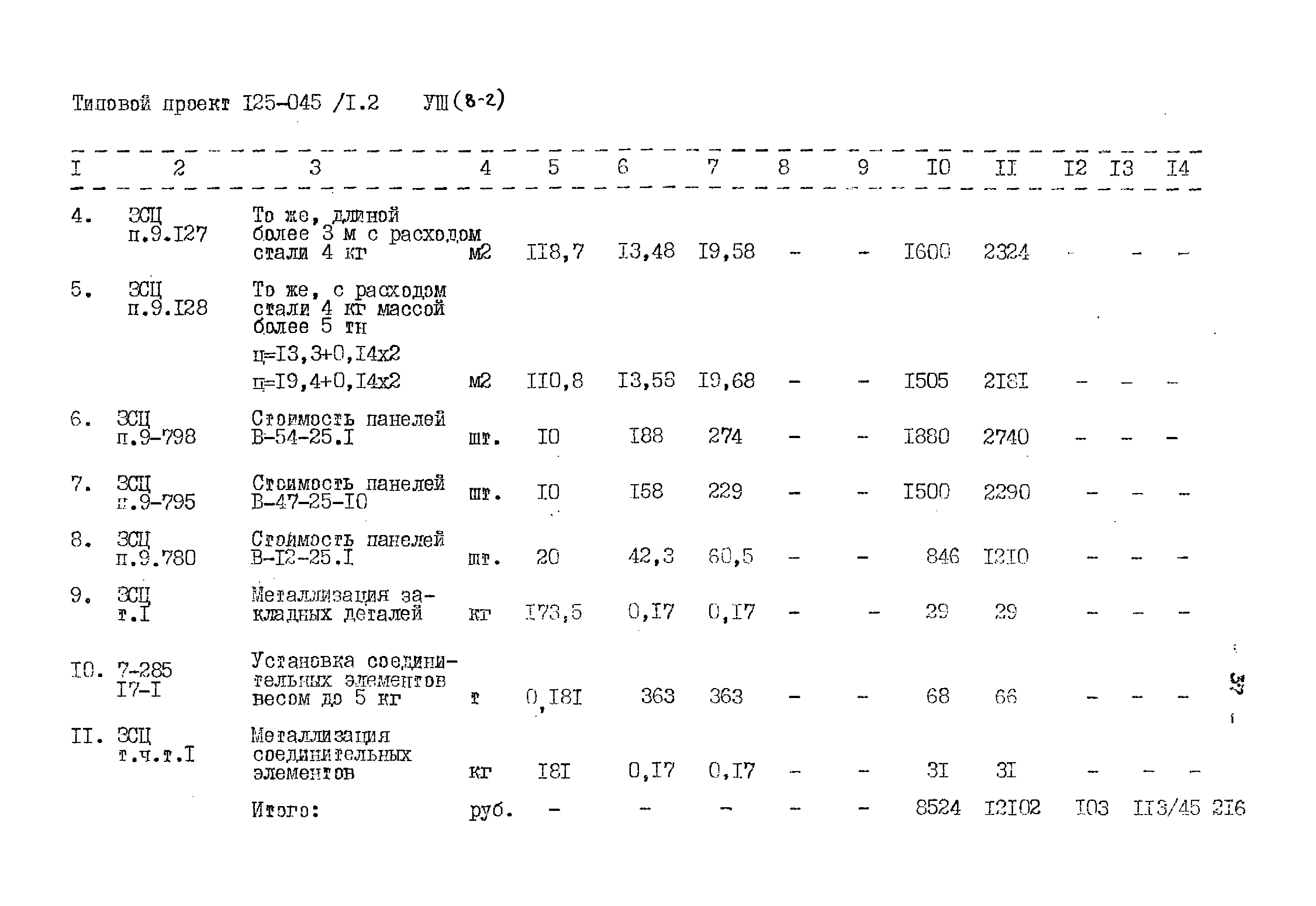 Типовой проект 125-045/1.2