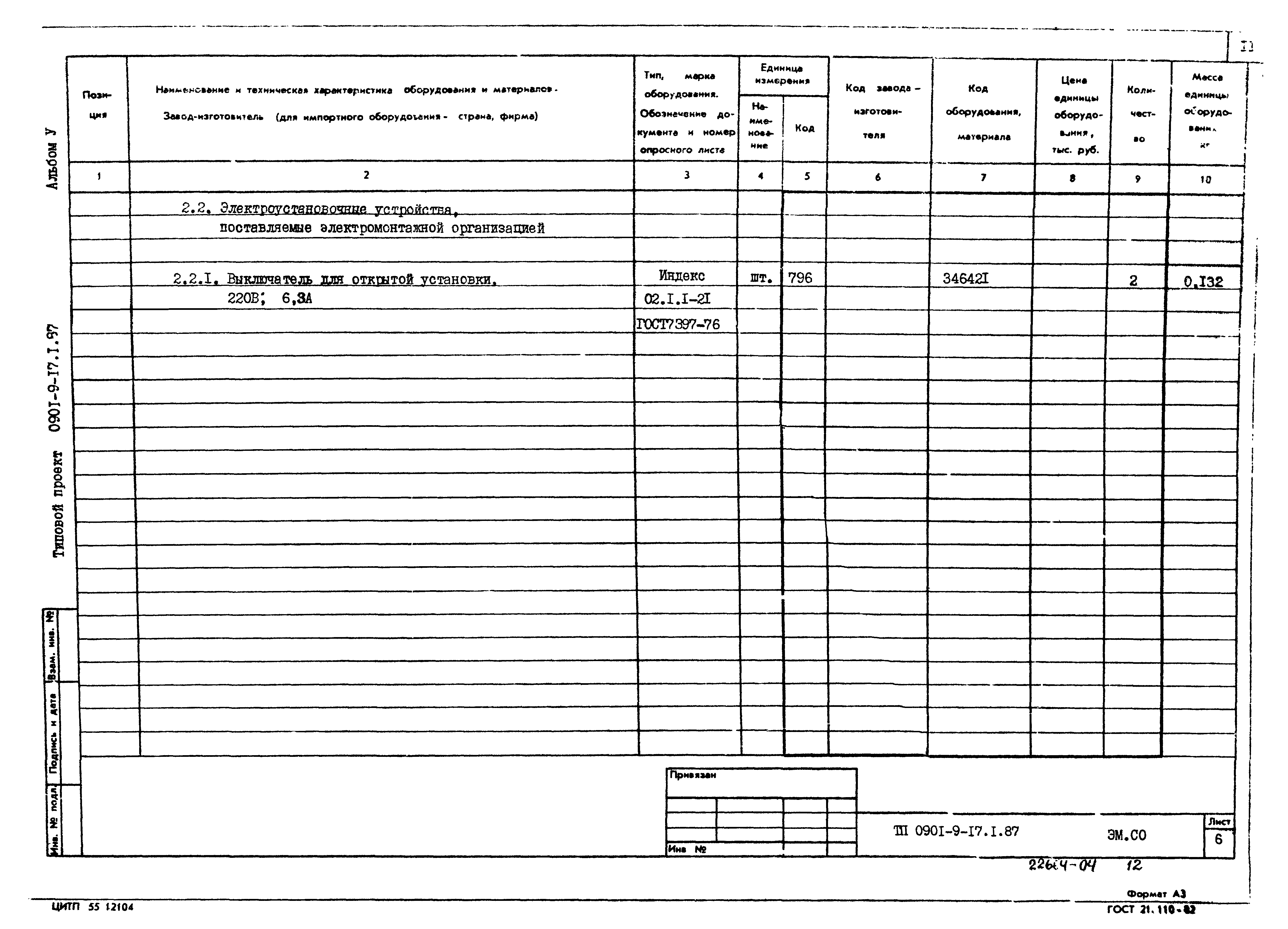 Типовой проект 0901-9-17.2.87