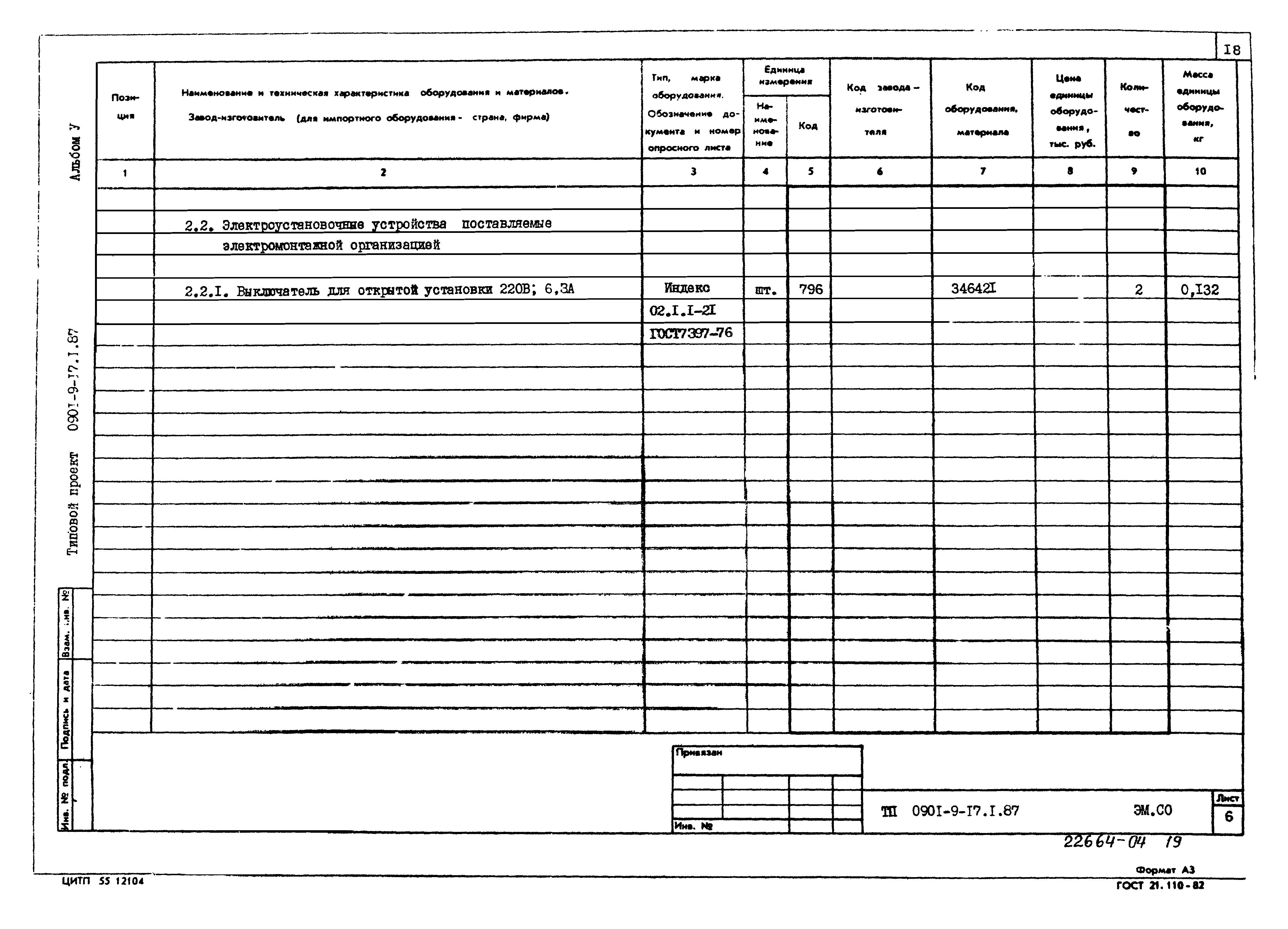 Типовой проект 0901-9-17.2.87