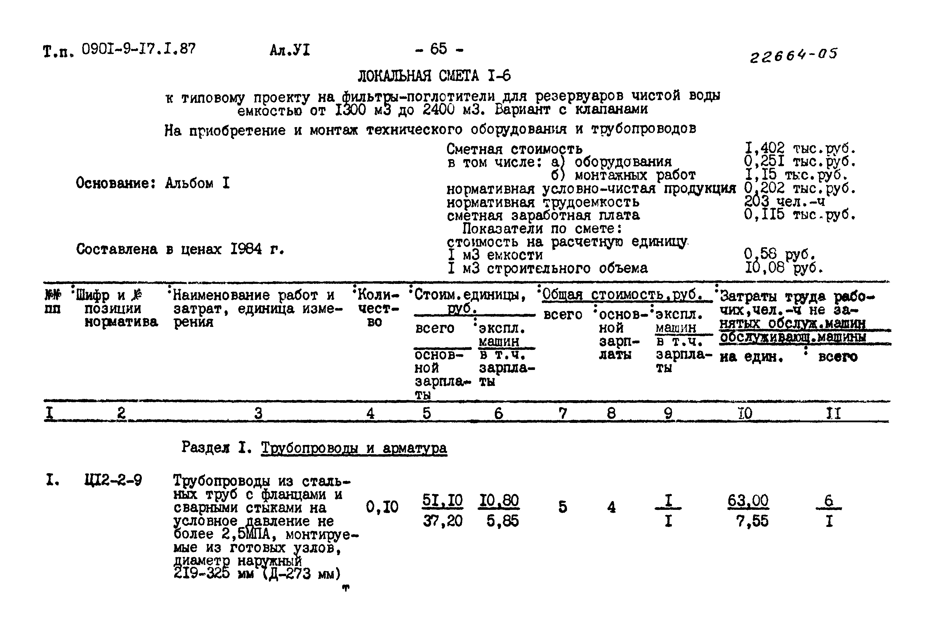 Типовой проект 0901-9-17.1.87