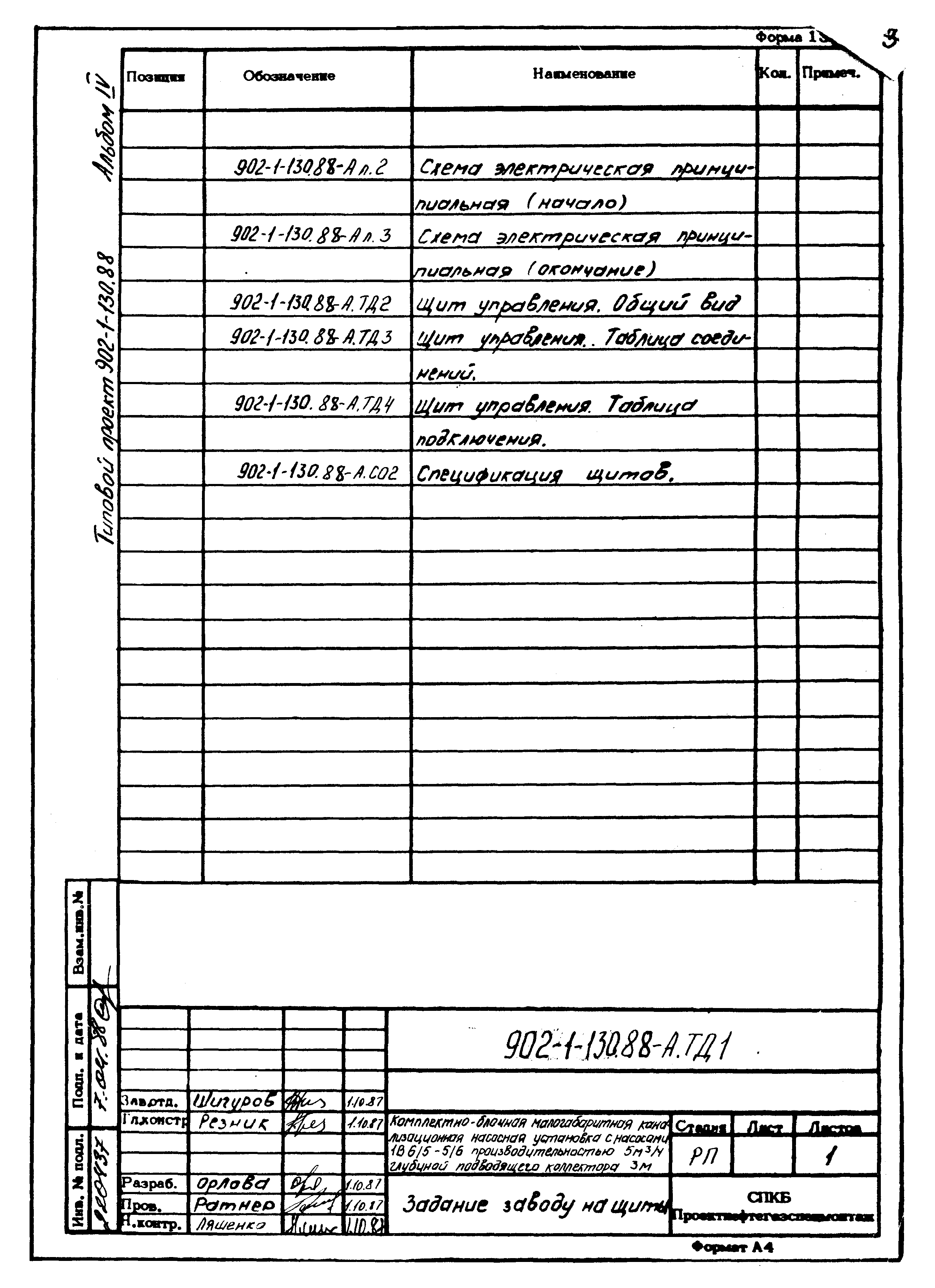 Типовой проект 902-1-130.88