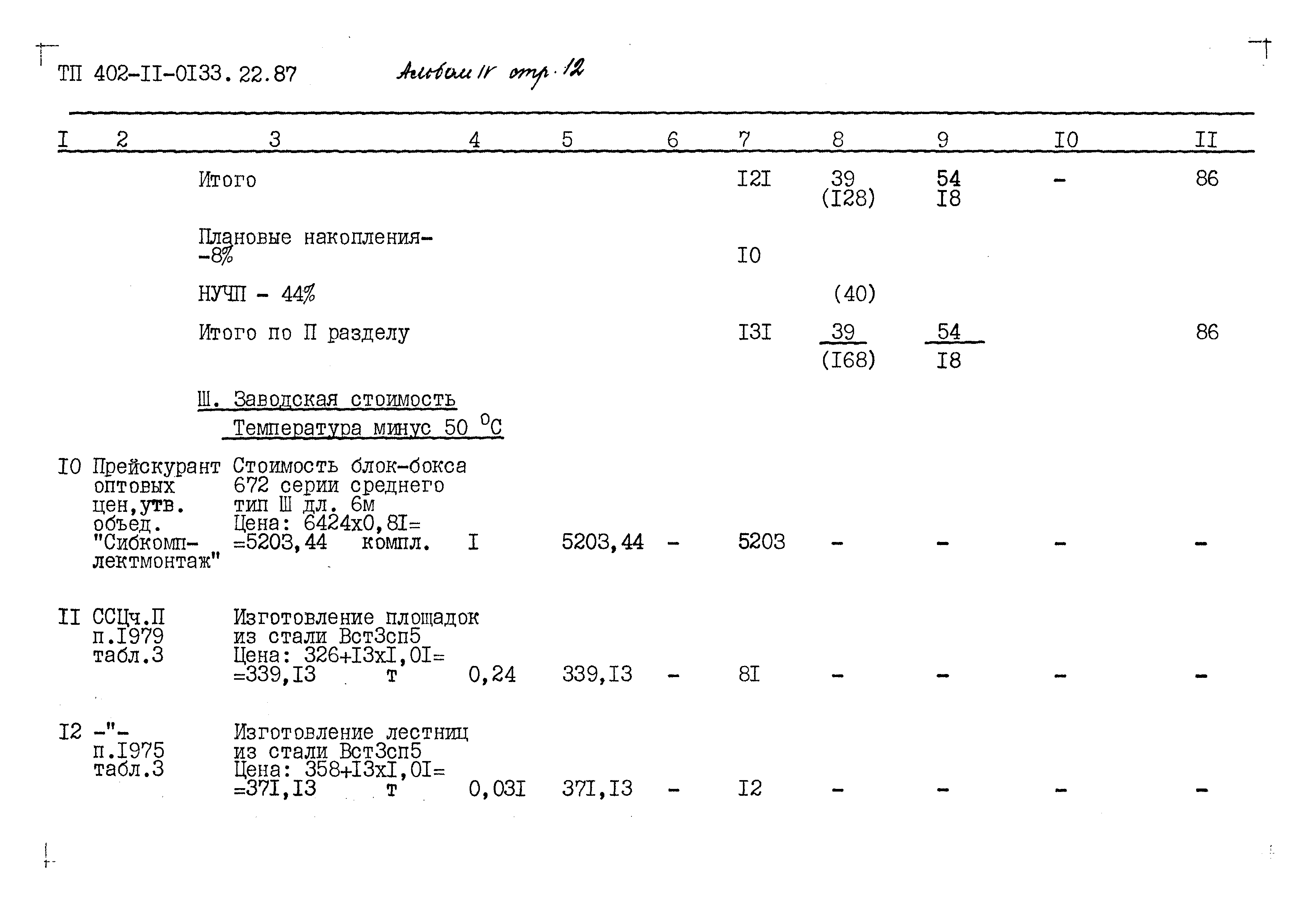 Типовые проектные решения 402-11-0133.22.87