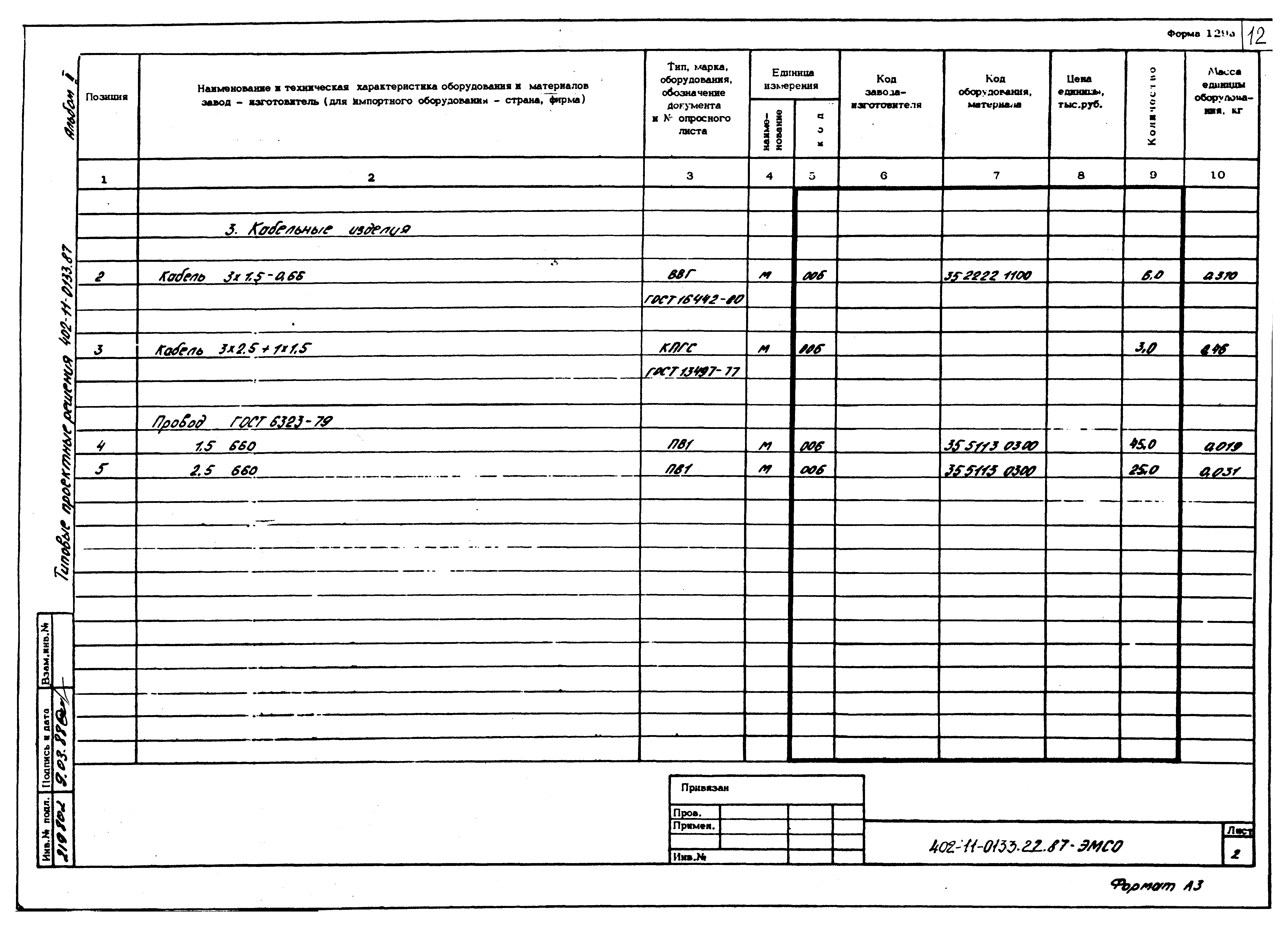 Типовые проектные решения 402-11-0133.22.87