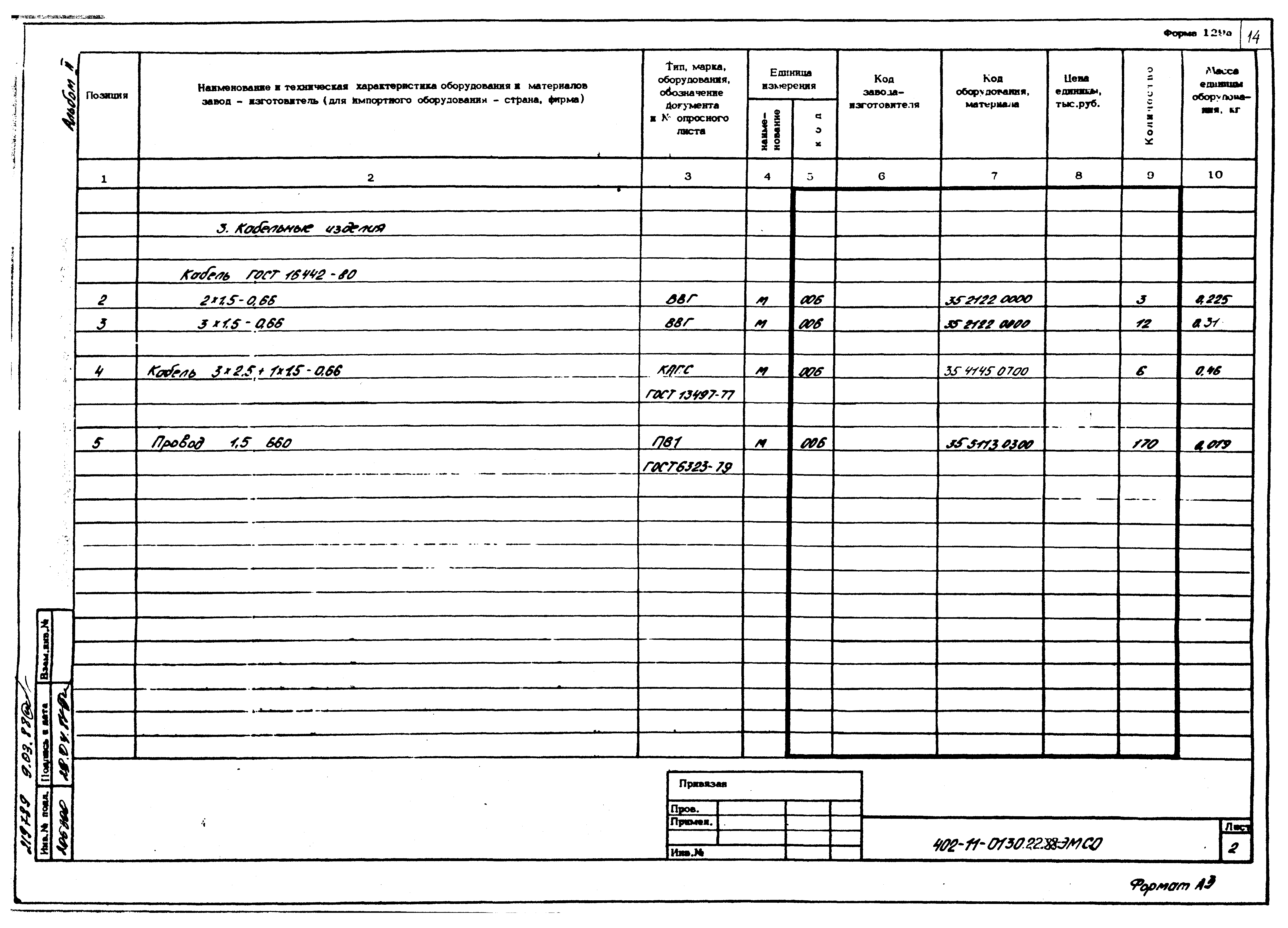 Типовые проектные решения 402-11-0130.22.88