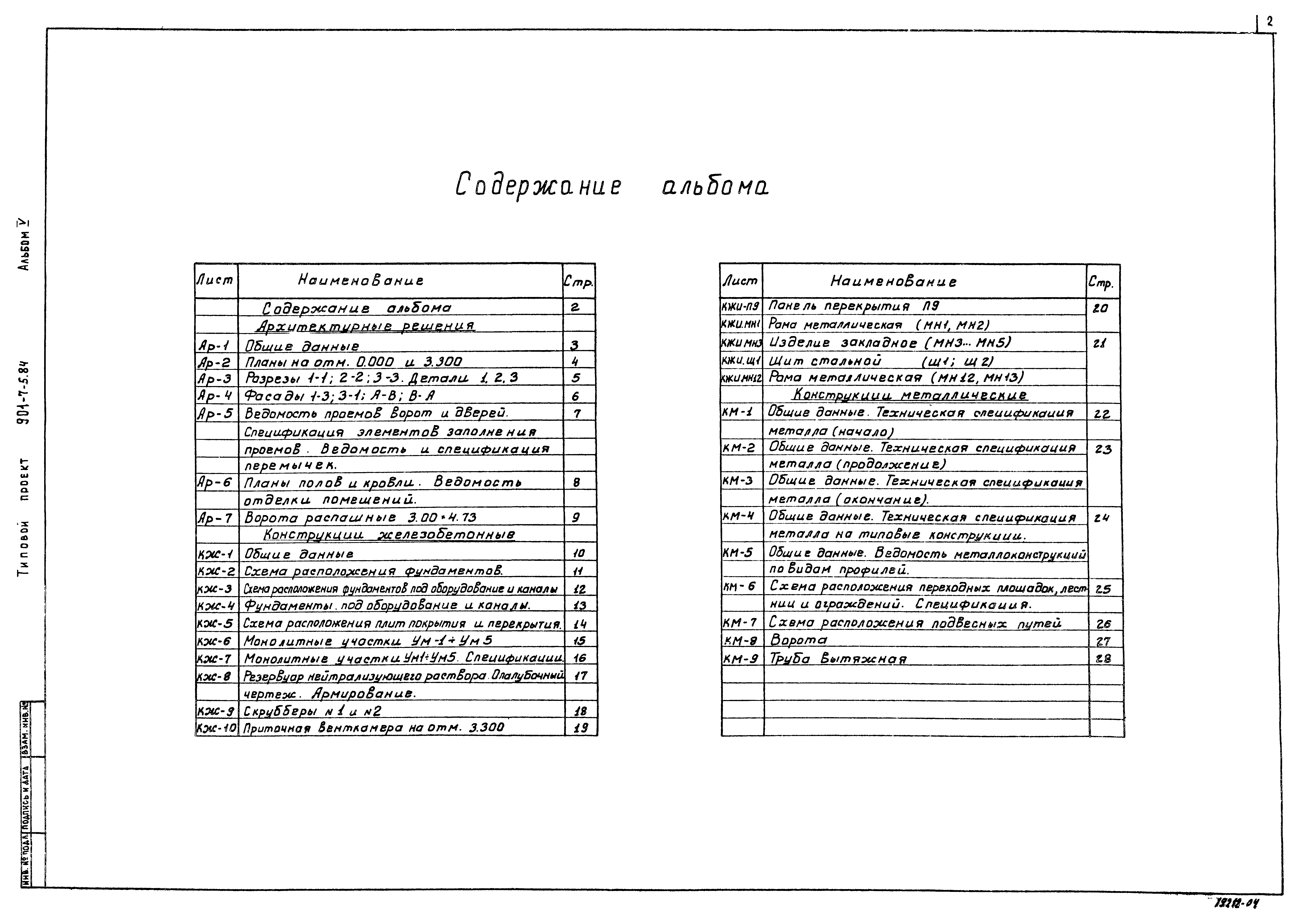 Типовой проект 901-7-5.84