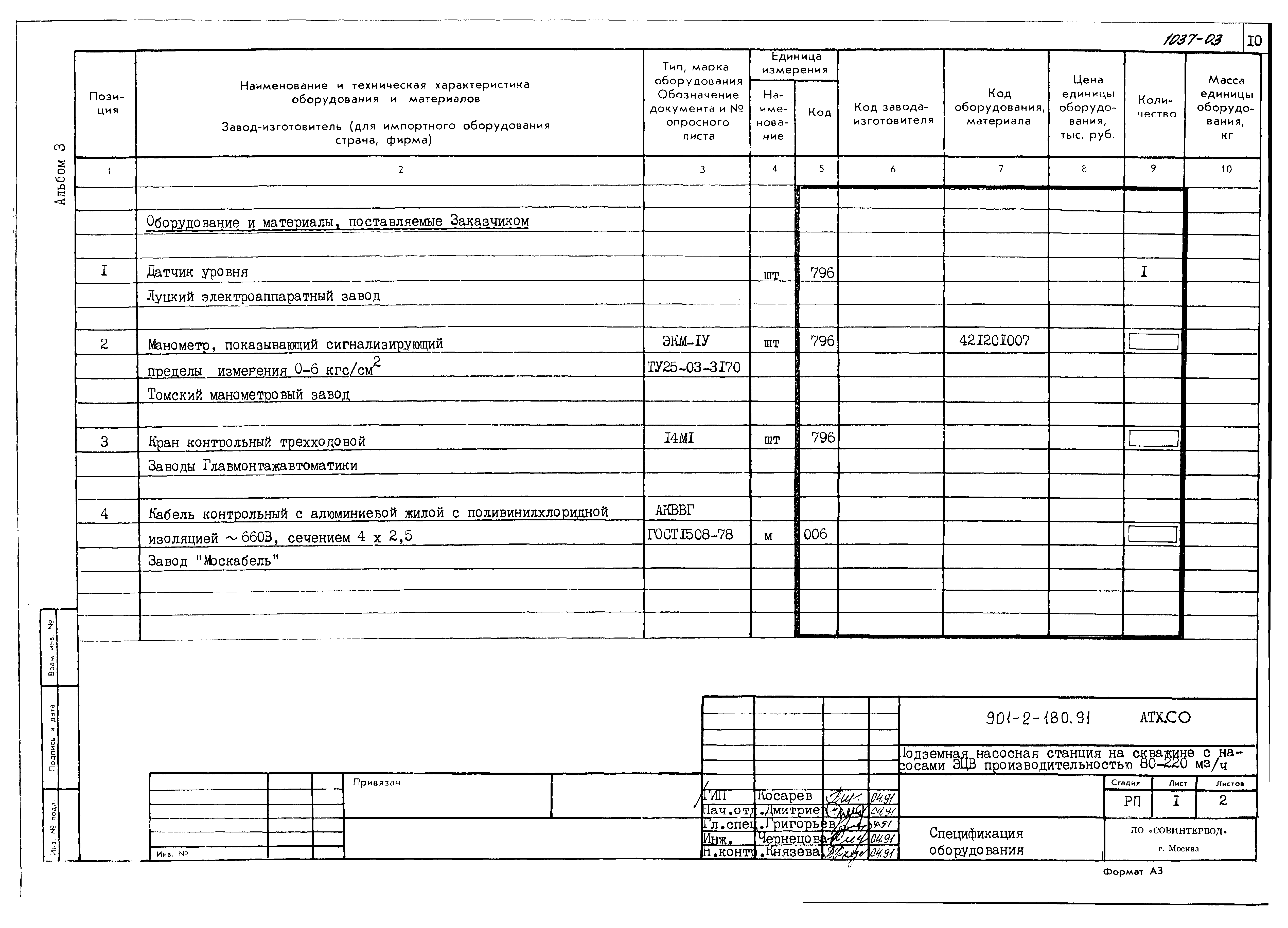 Типовой проект 901-2-180.91