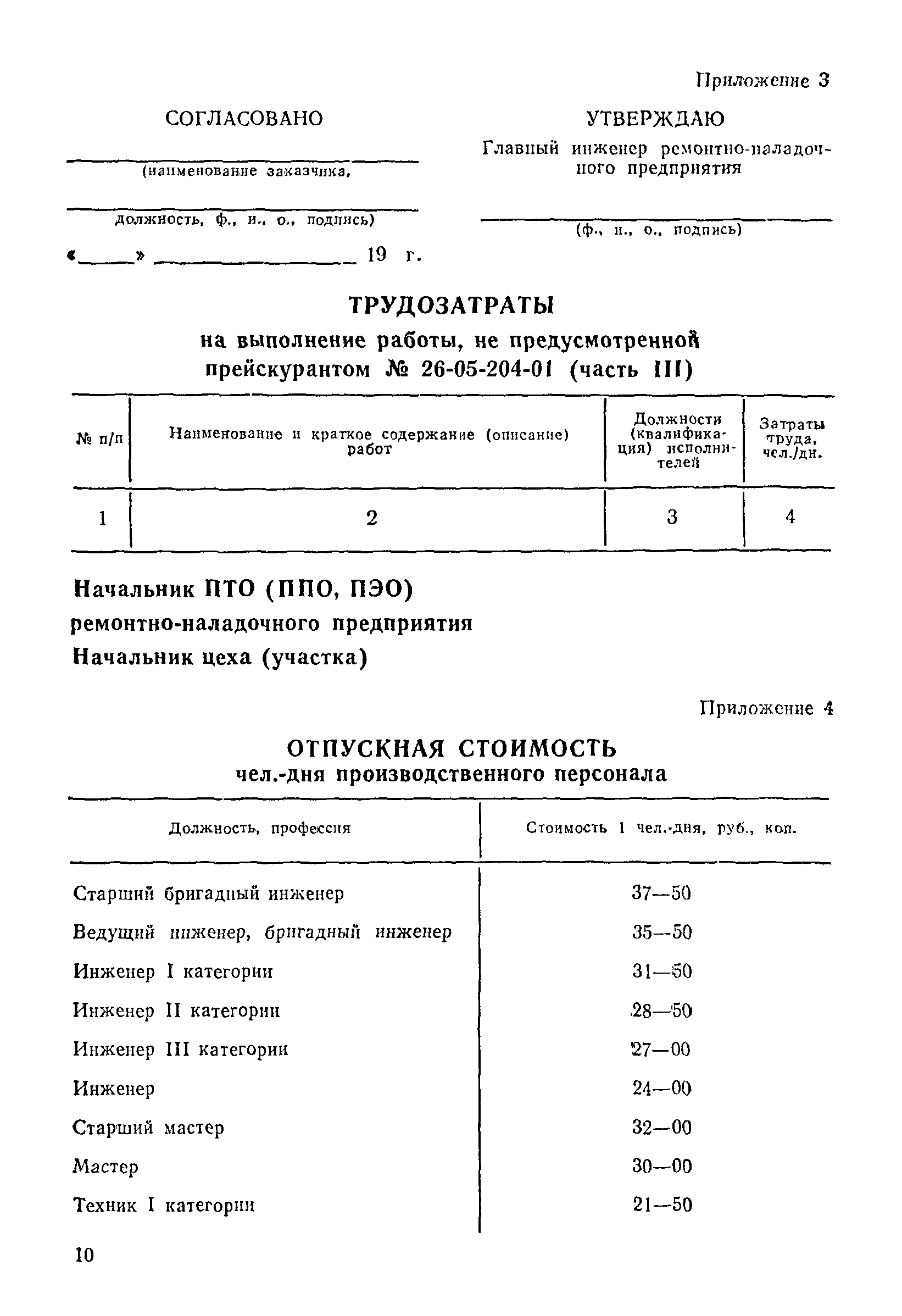 Прейскурант 26-05-204-01