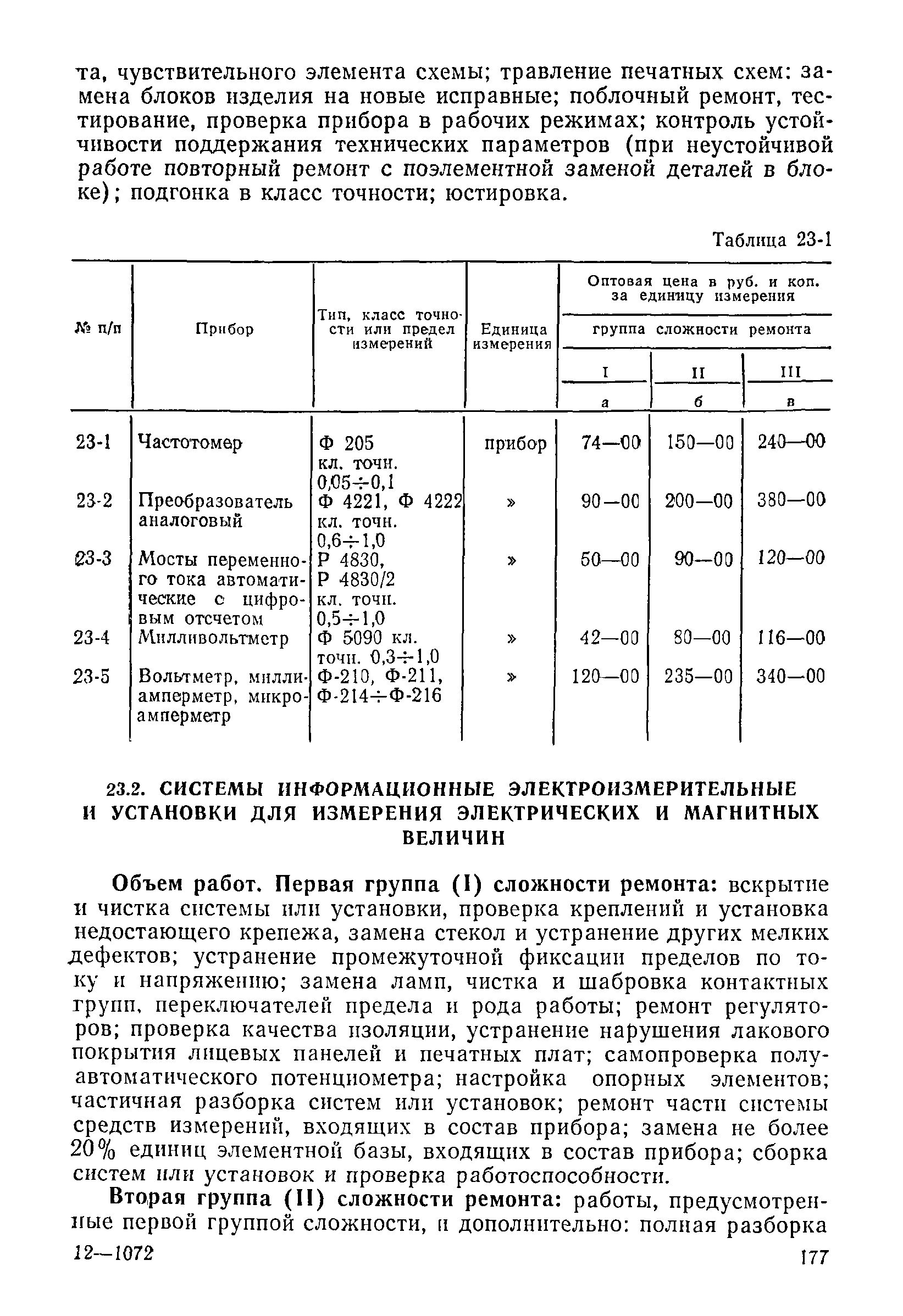 Прейскурант 26-05-204-01