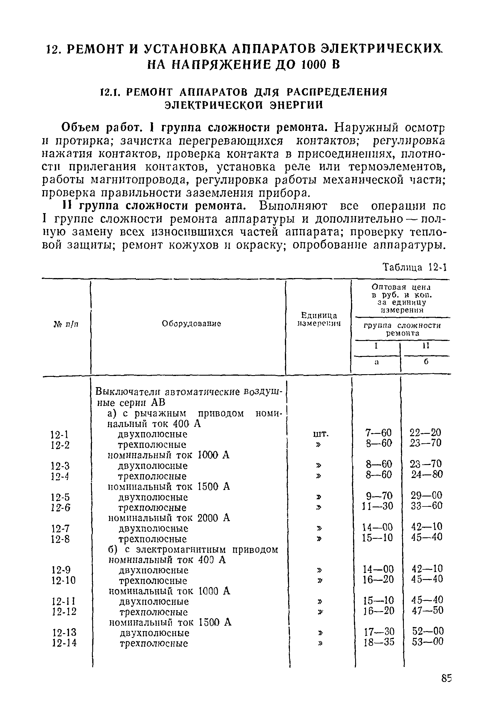 Прейскурант 26-05-204-01